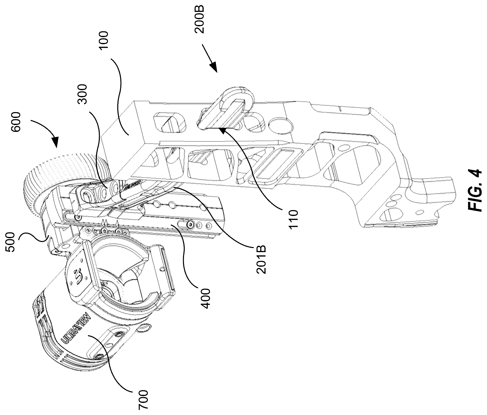 Patent US12590782 Figure 4 – Archery bow sight support systems