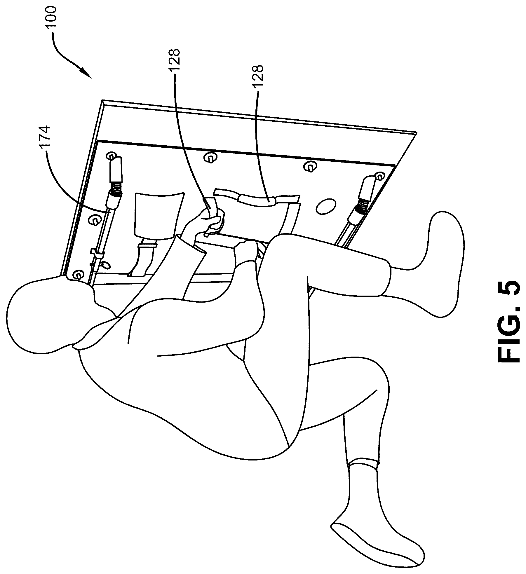 Patent US12590783 Figure 5 – Forward-fighting position ballistic shield device