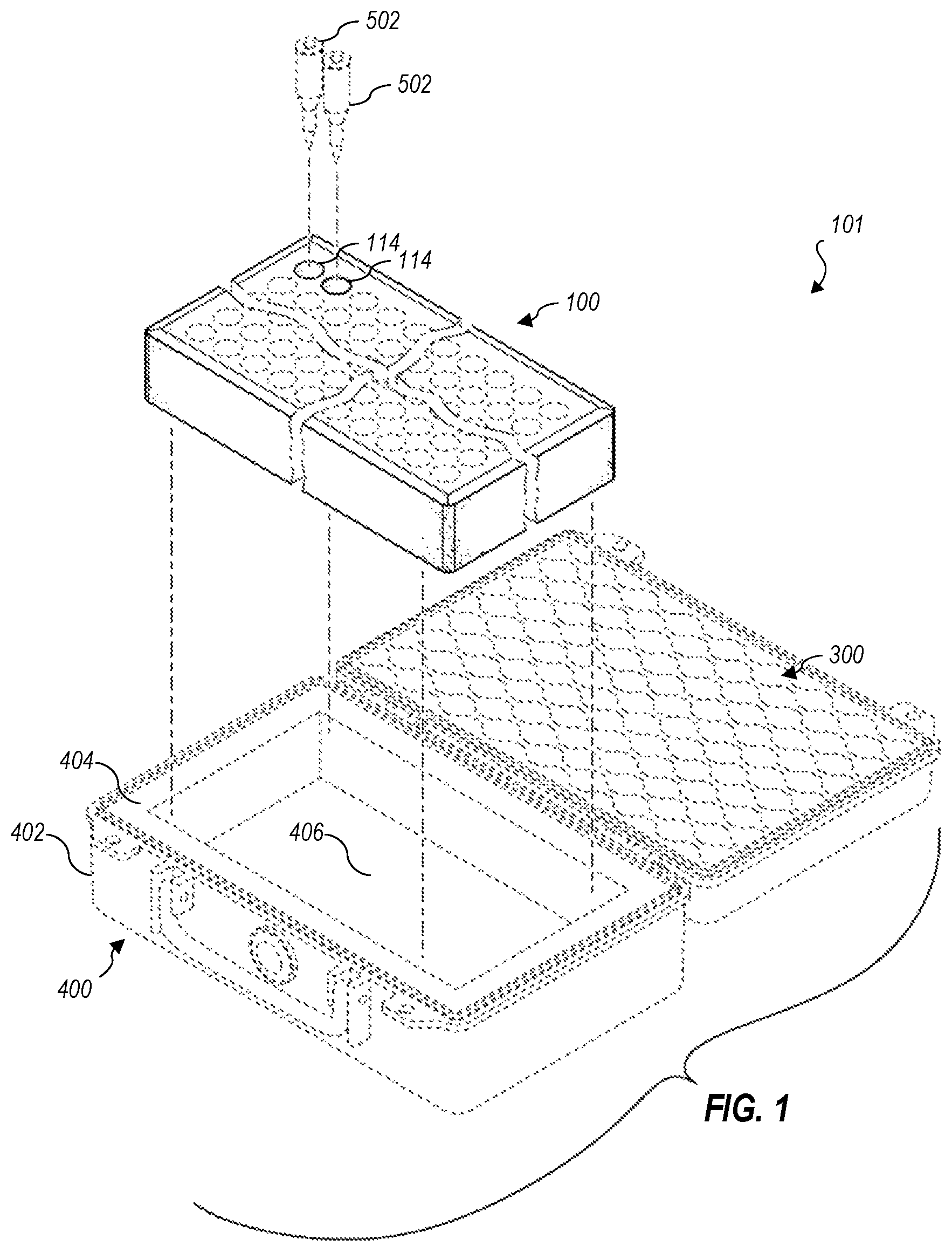 Patent US12590787 Figure 1 – Modular system for ammunition processing, storage, and transportation