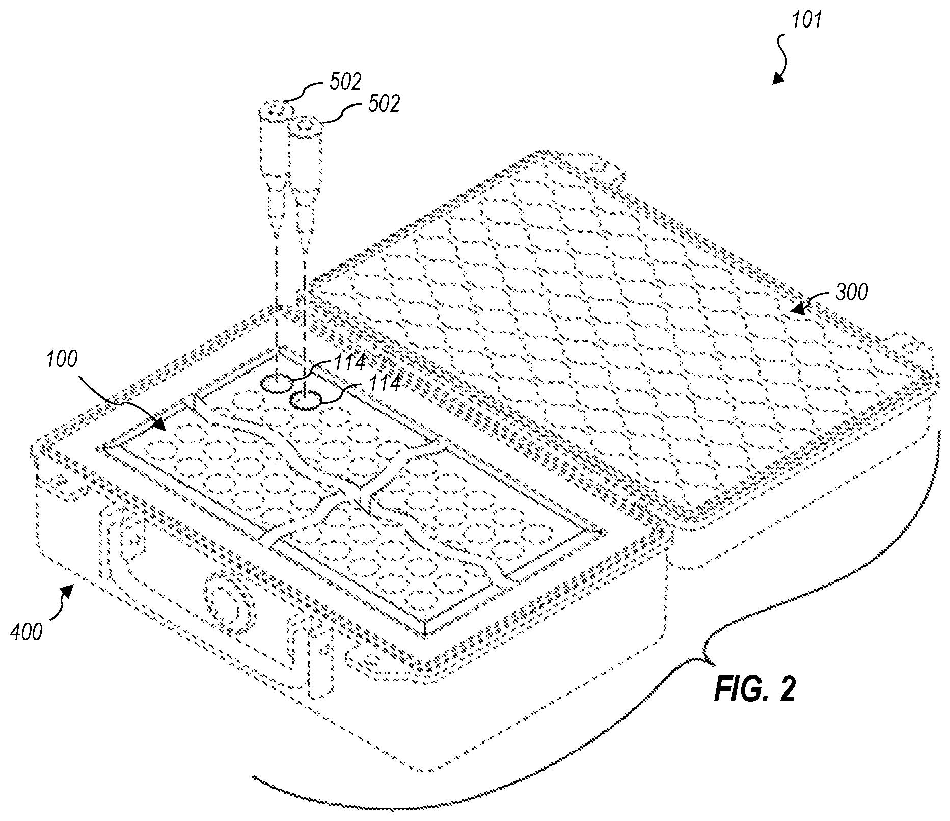 Patent US12590787 Figure 2 – Modular system for ammunition processing, storage, and transportation