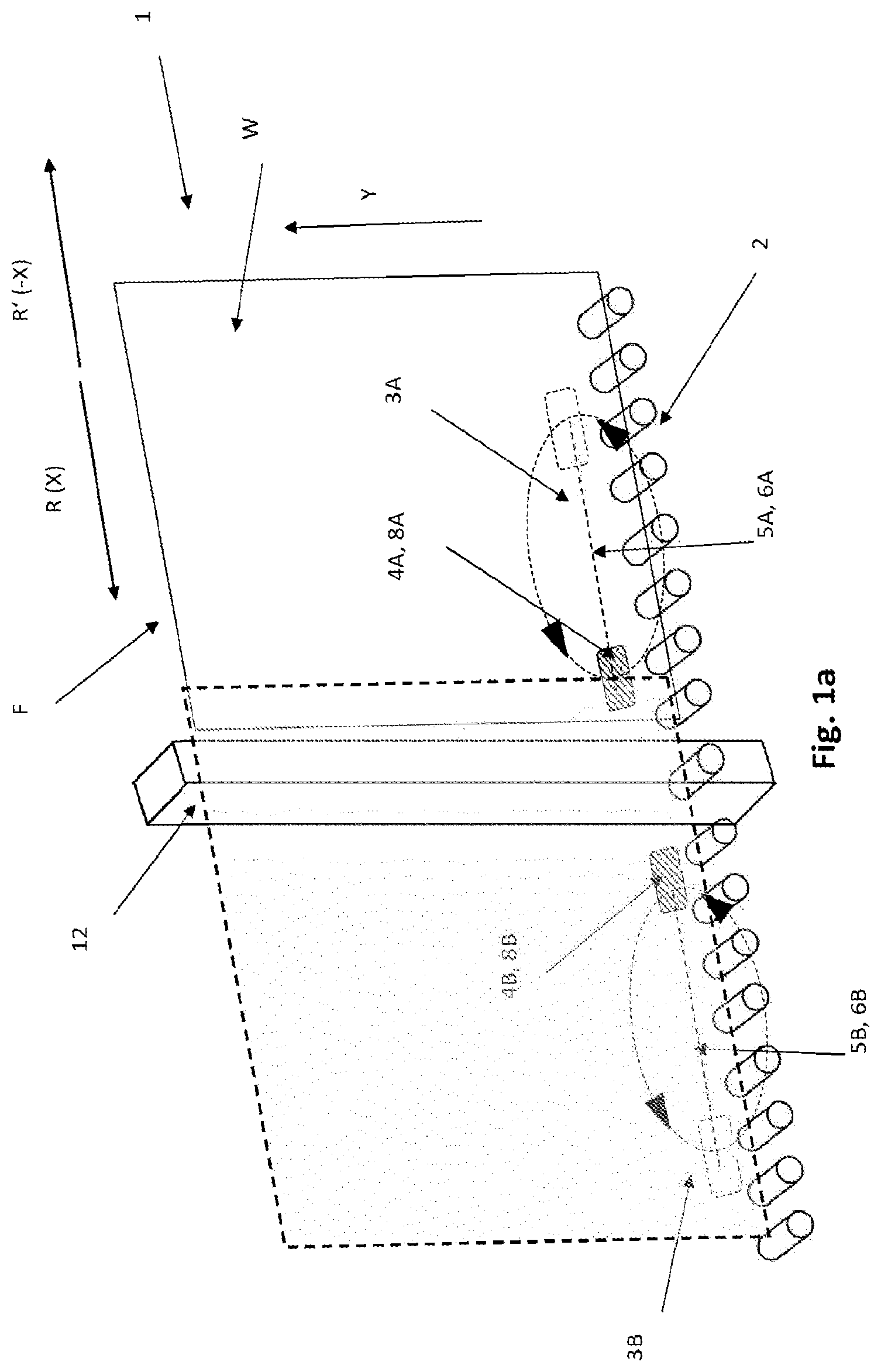 Patent US12590791 Figure 1 – Apparatus for measuring sheet-like workpieces, in particular flat glass panes or insulating glass elements