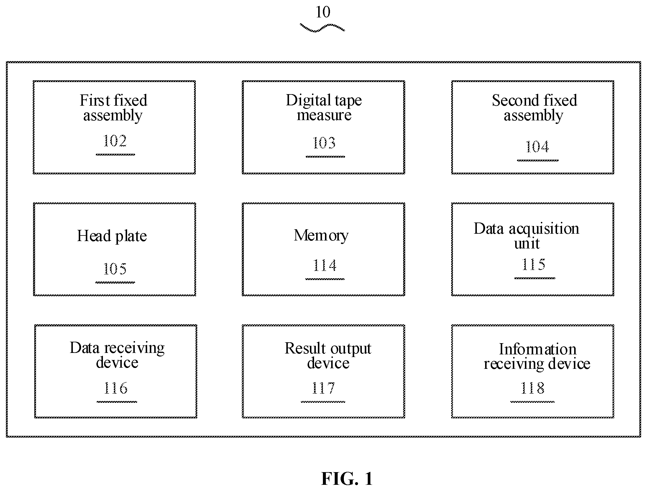 Patent US12590793 Figure 1 – Height measurement system