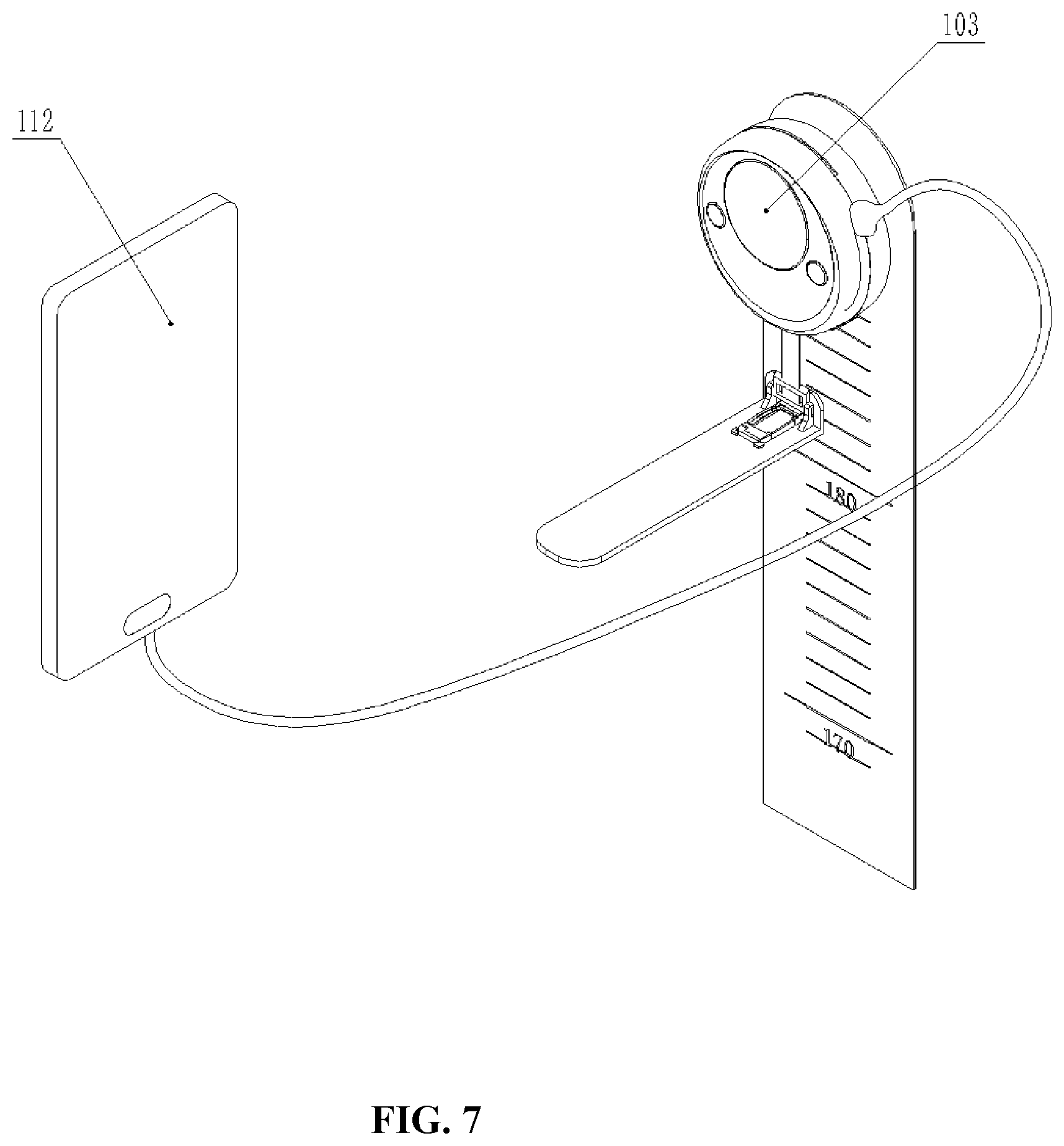 Patent US12590793 Figure 7 – Height measurement system