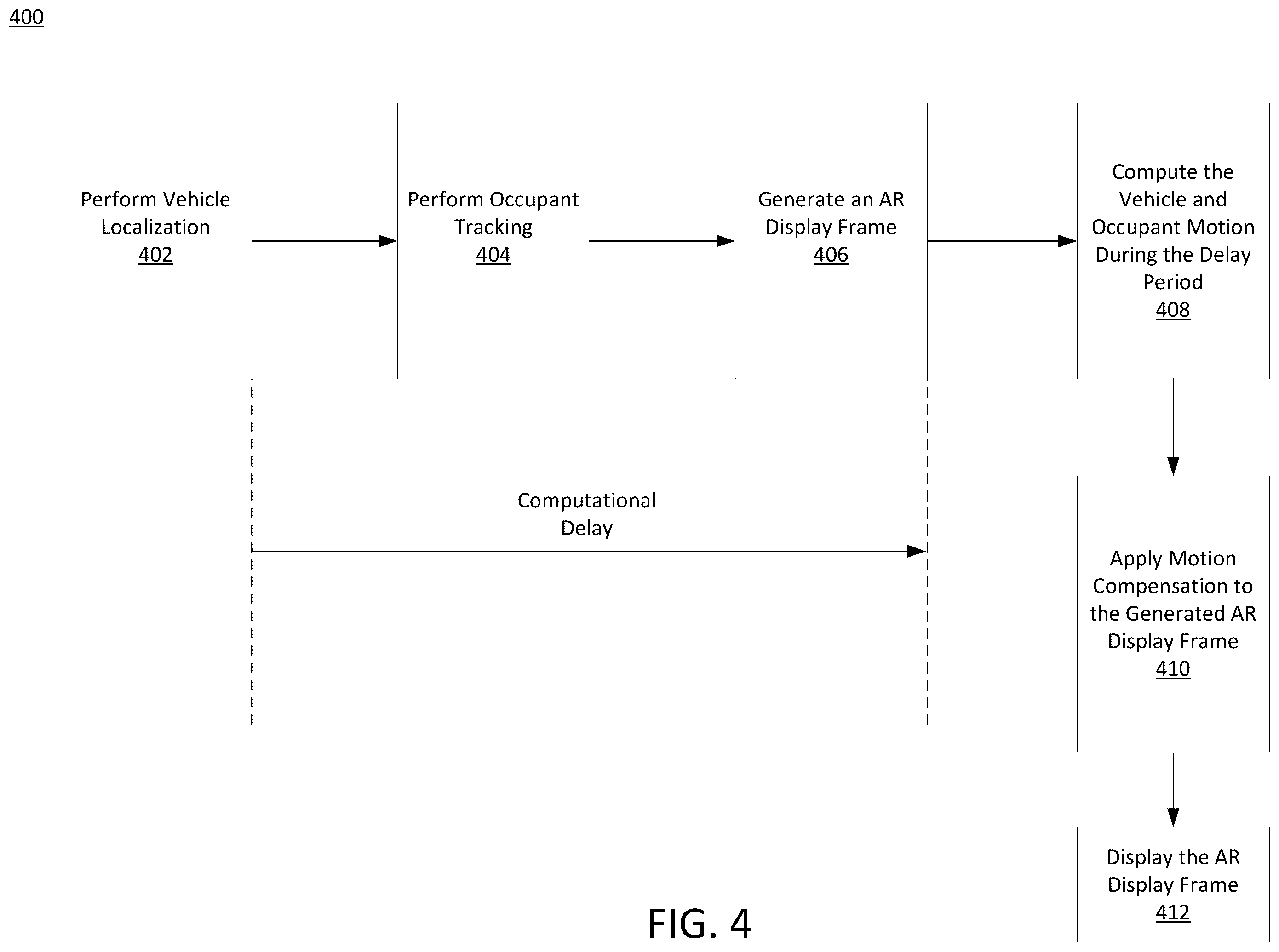 Patent US12590804 Figure 4 – Map features delivered via augmented reality (AR)