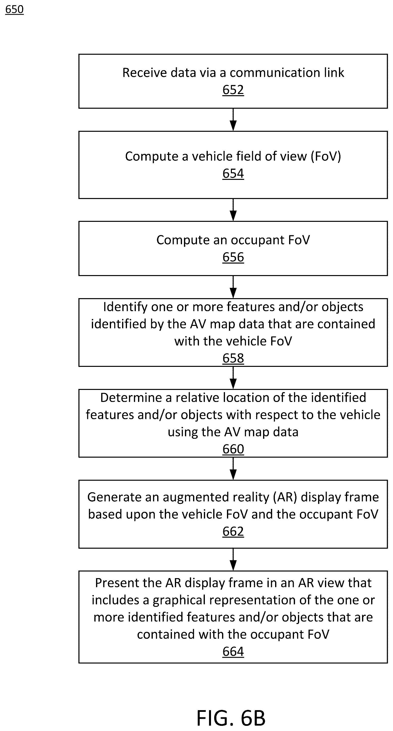Patent US12590804 Figure 7 – Map features delivered via augmented reality (AR)