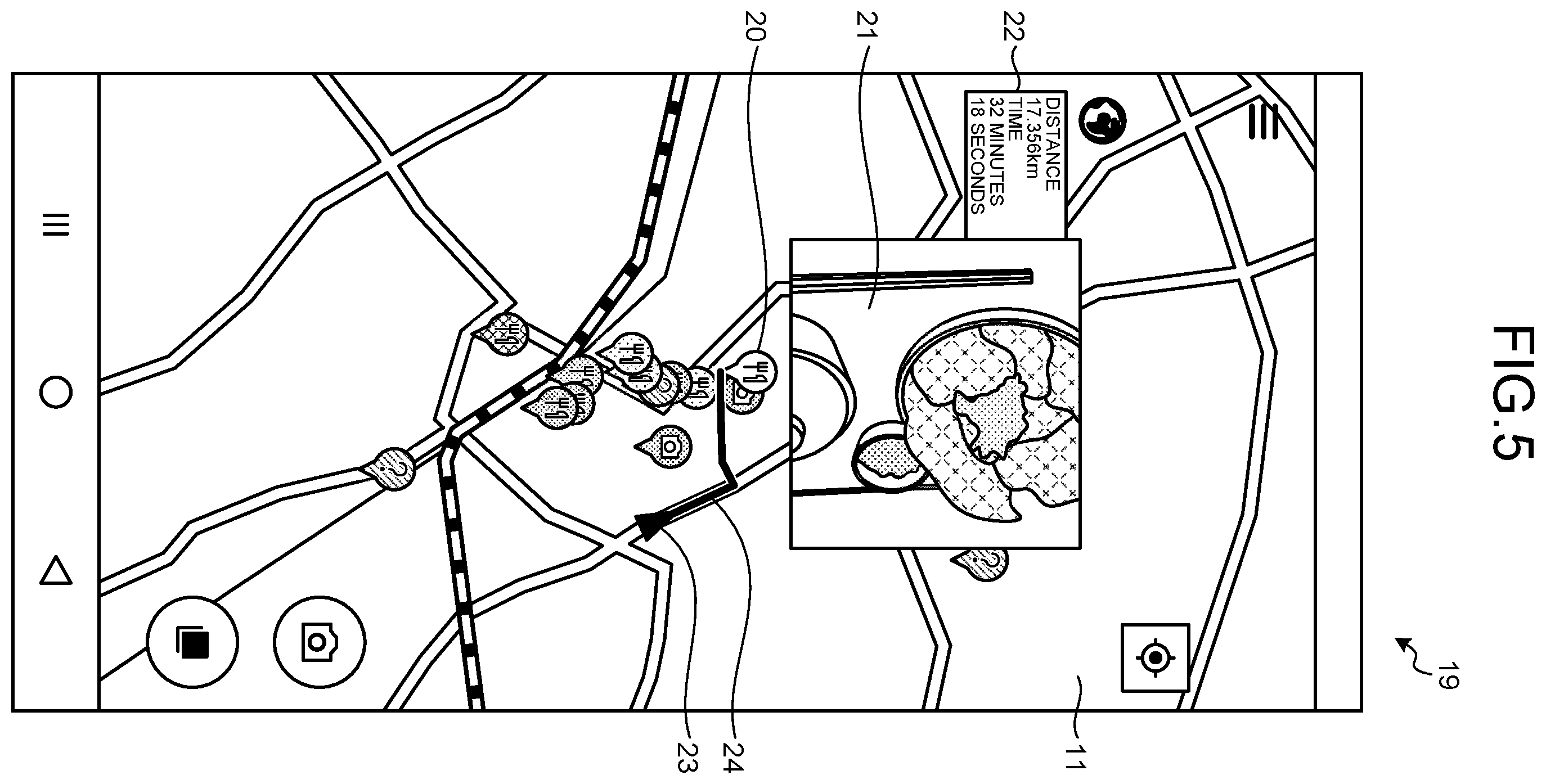 Patent US12590812 Figure 4 – Image display based on present position and accessibility priority