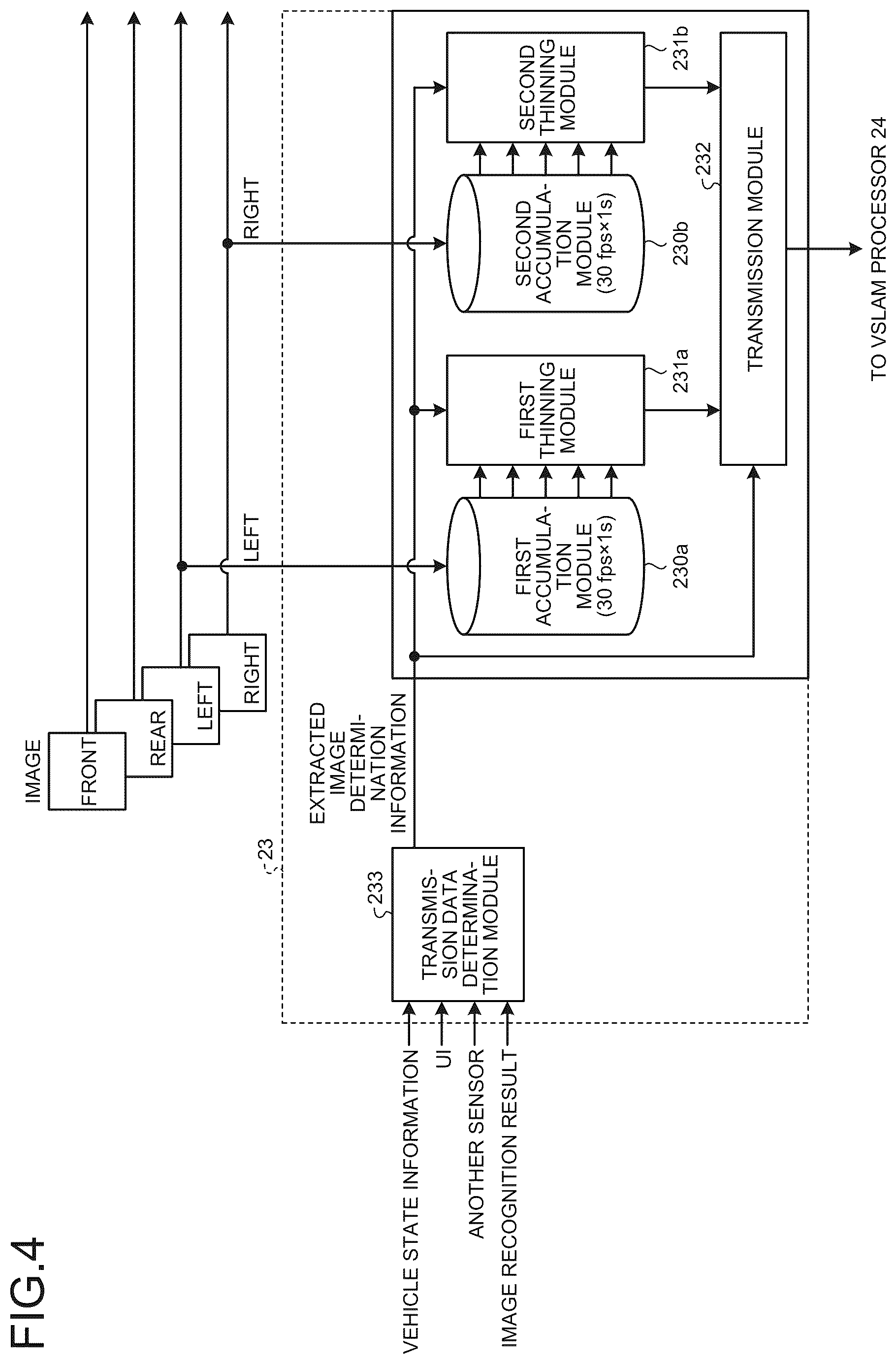Patent US12590815 Figure 3 – VSLAM with image buffer and extraction