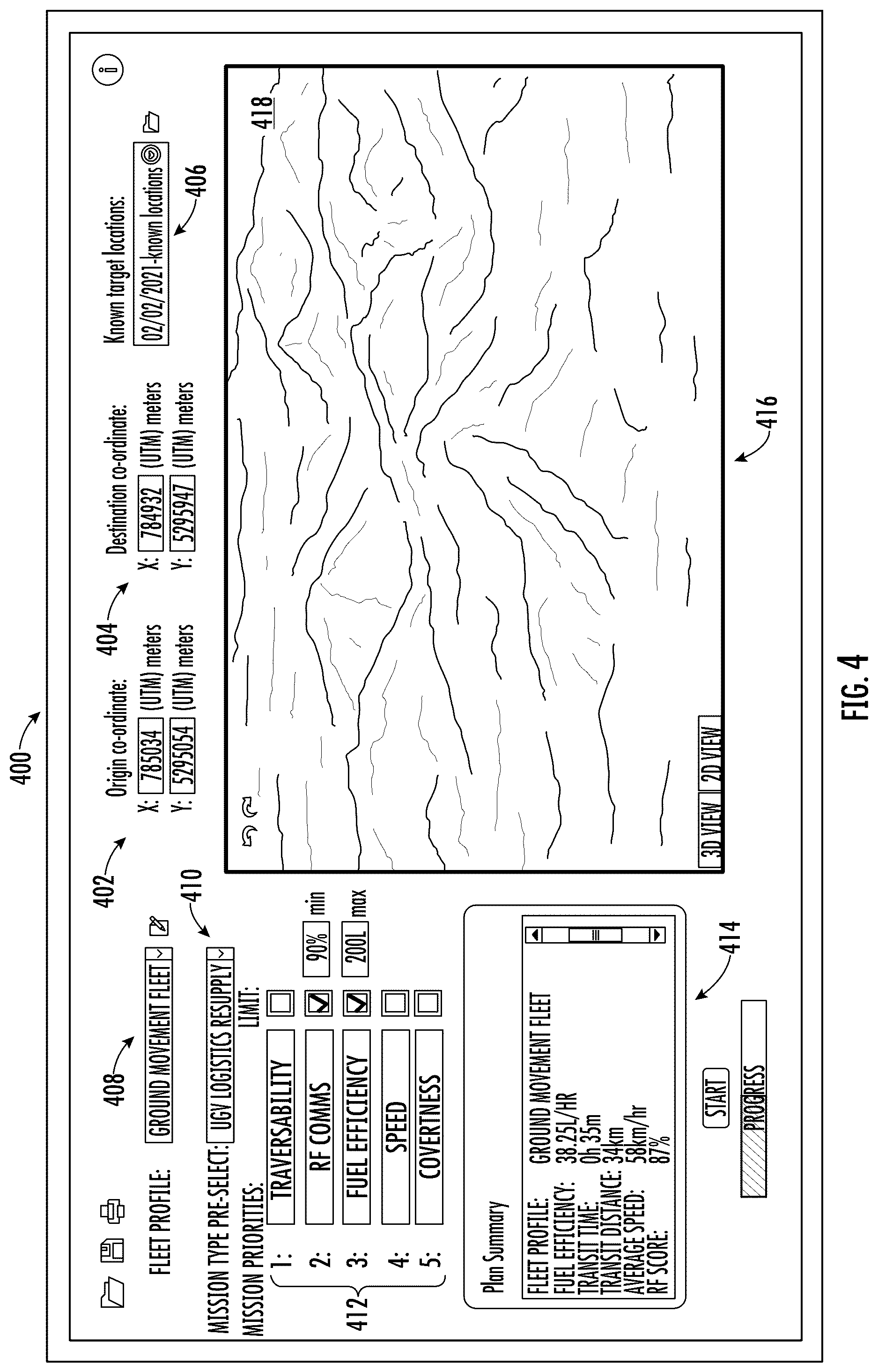 Patent US12590816 Figure 3 – Route planning for a ground vehicle through unfamiliar terrain