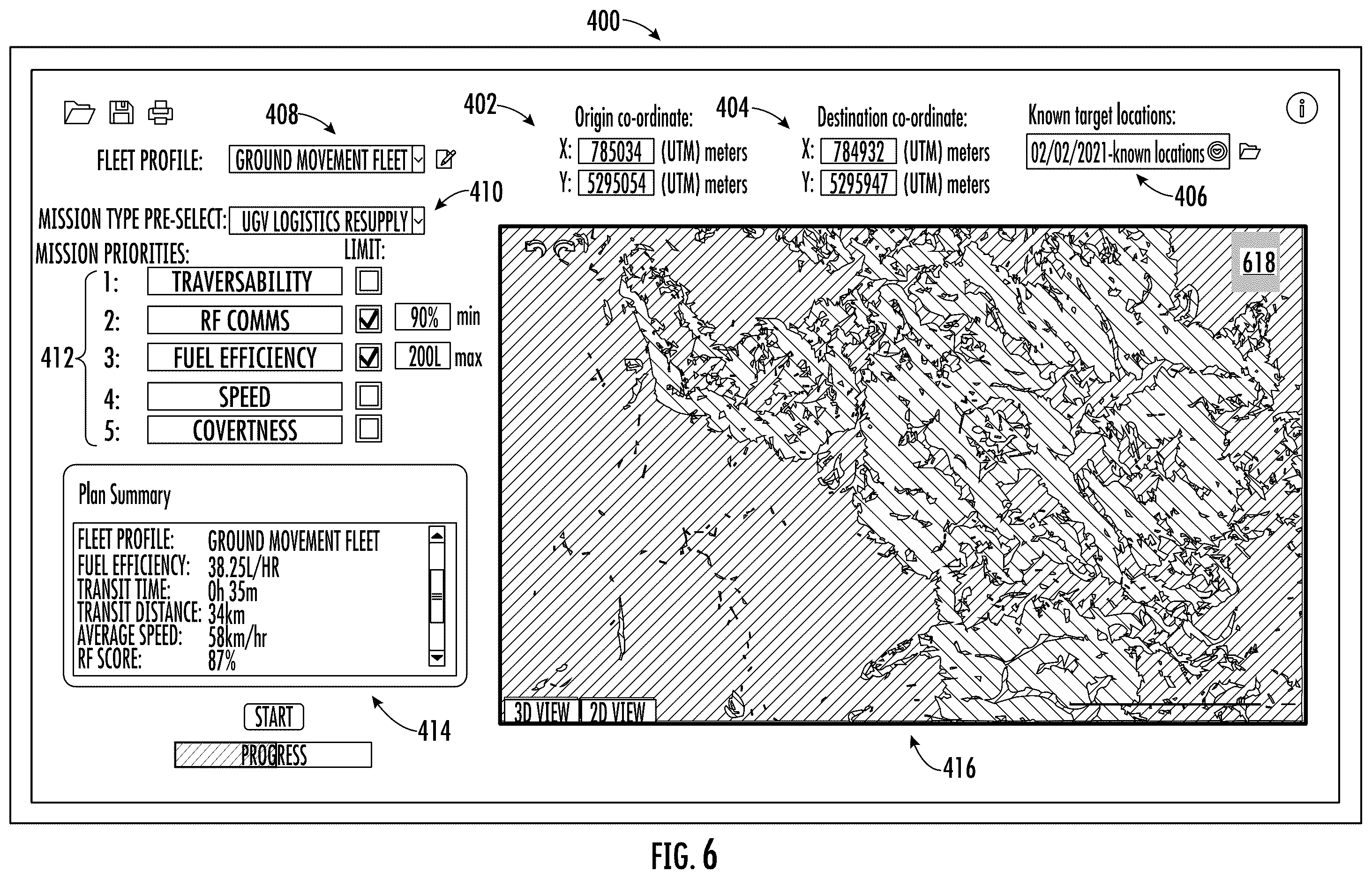 Patent US12590816 Figure 5 – Route planning for a ground vehicle through unfamiliar terrain