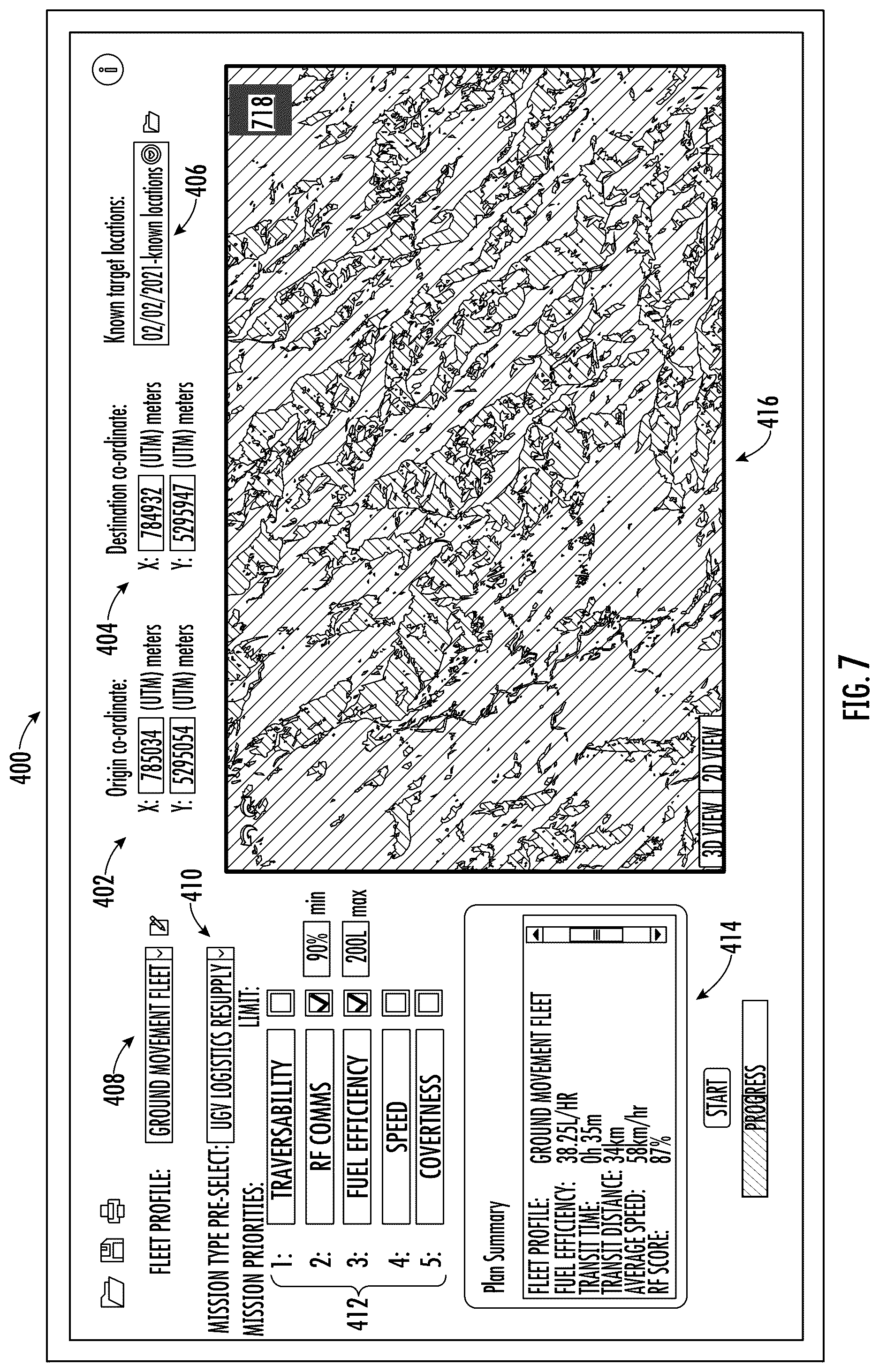 Patent US12590816 Figure 6 – Route planning for a ground vehicle through unfamiliar terrain