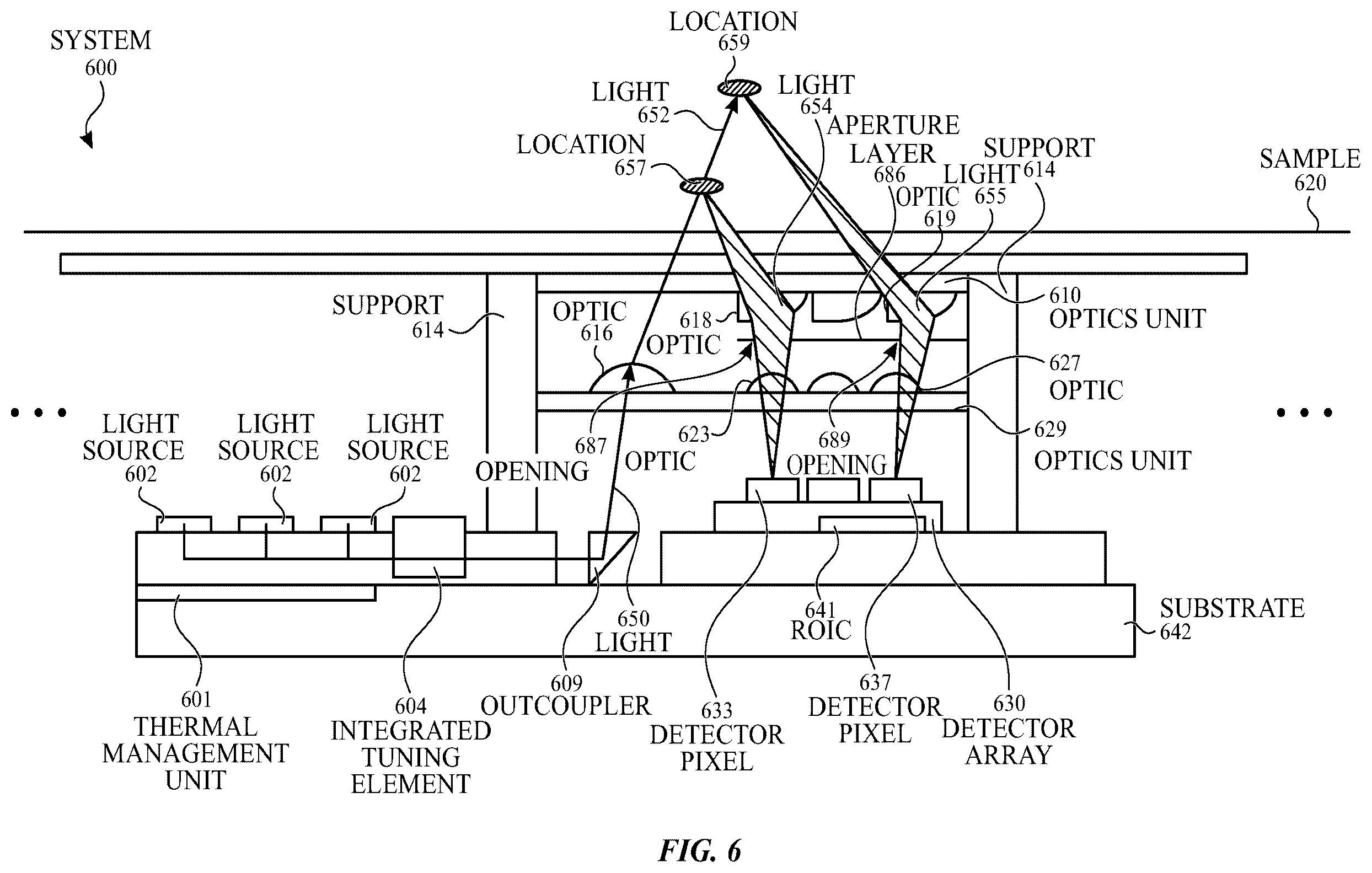 Patent US12590837 Figure 12 – Optical system for reference switching