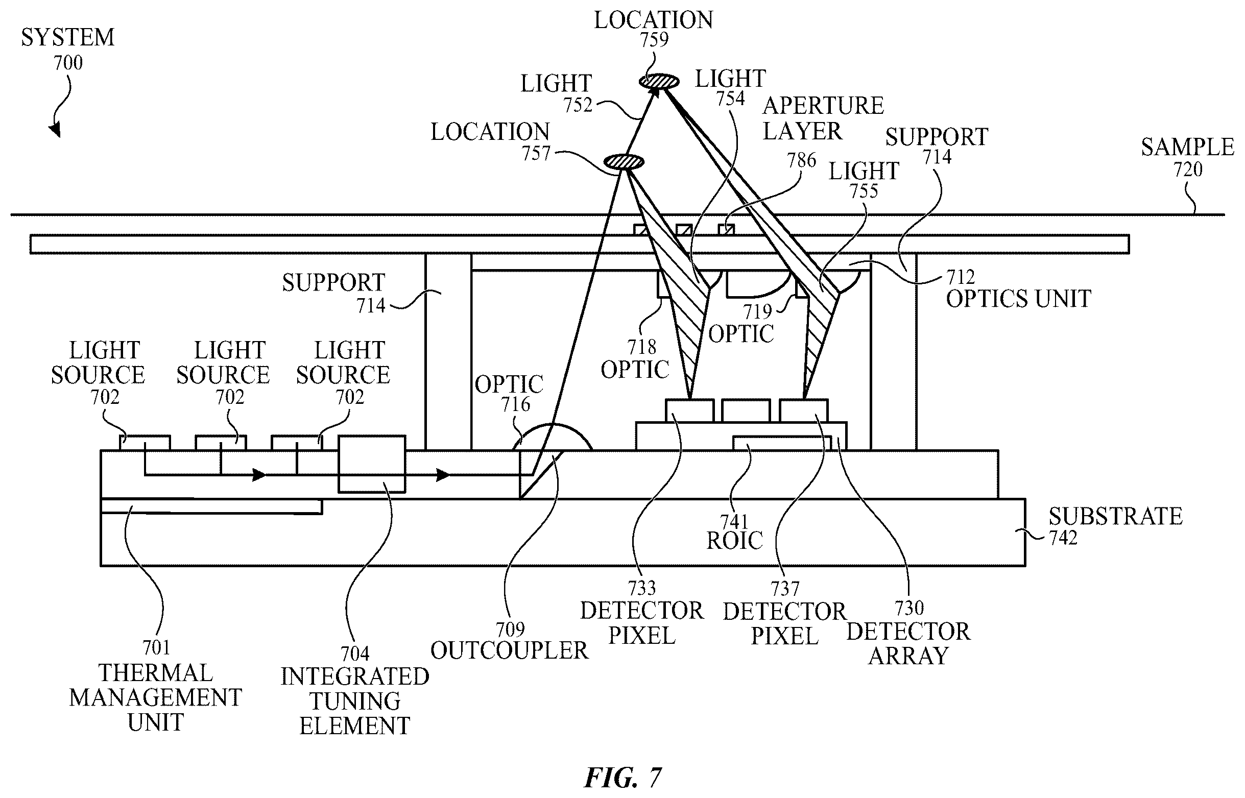 Patent US12590837 Figure 13 – Optical system for reference switching