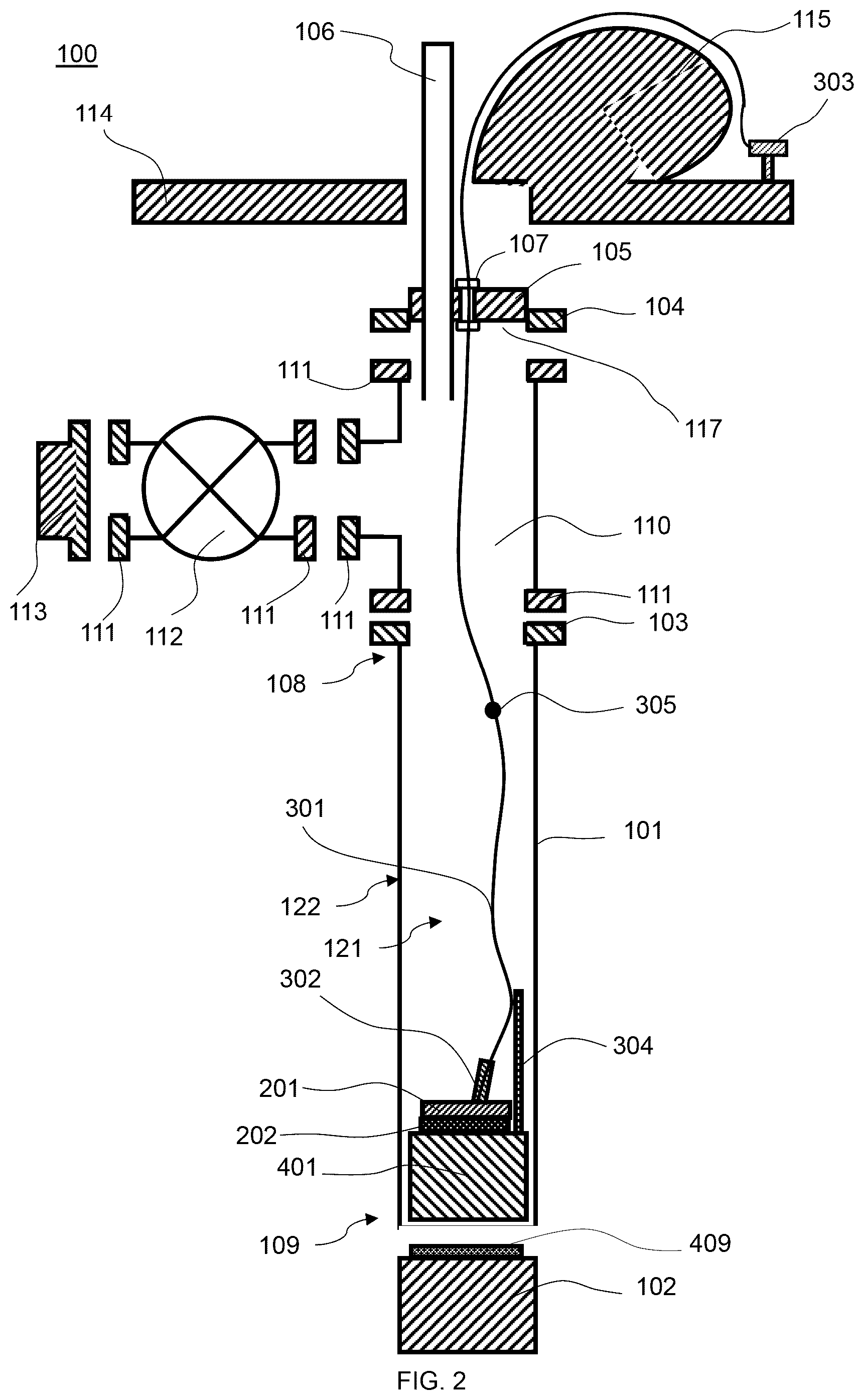 Patent US12590842 Figure 2 – Photonic thermometer module assembly and performing photonic thermometry