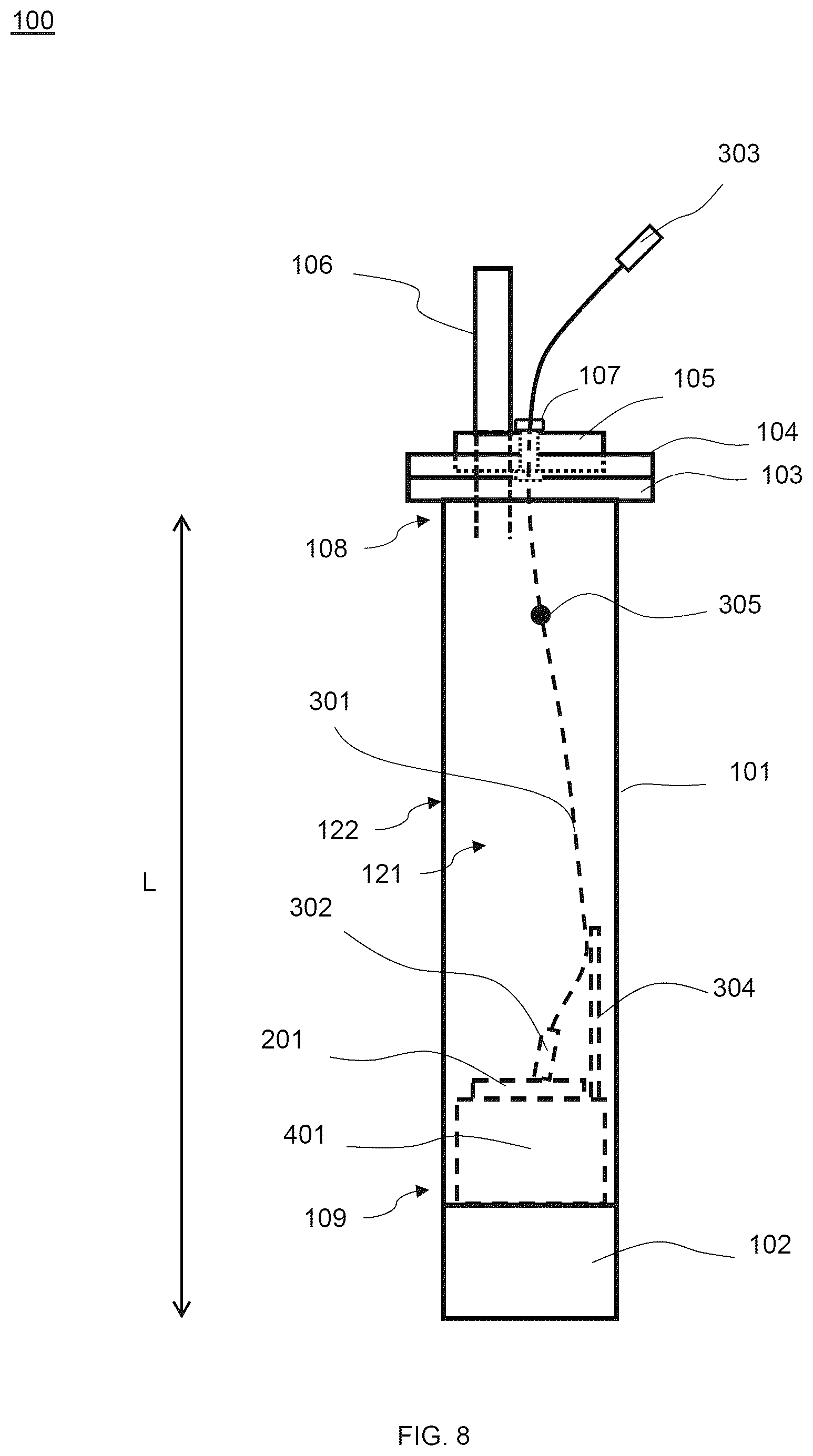 Patent US12590842 Figure 8 – Photonic thermometer module assembly and performing photonic thermometry
