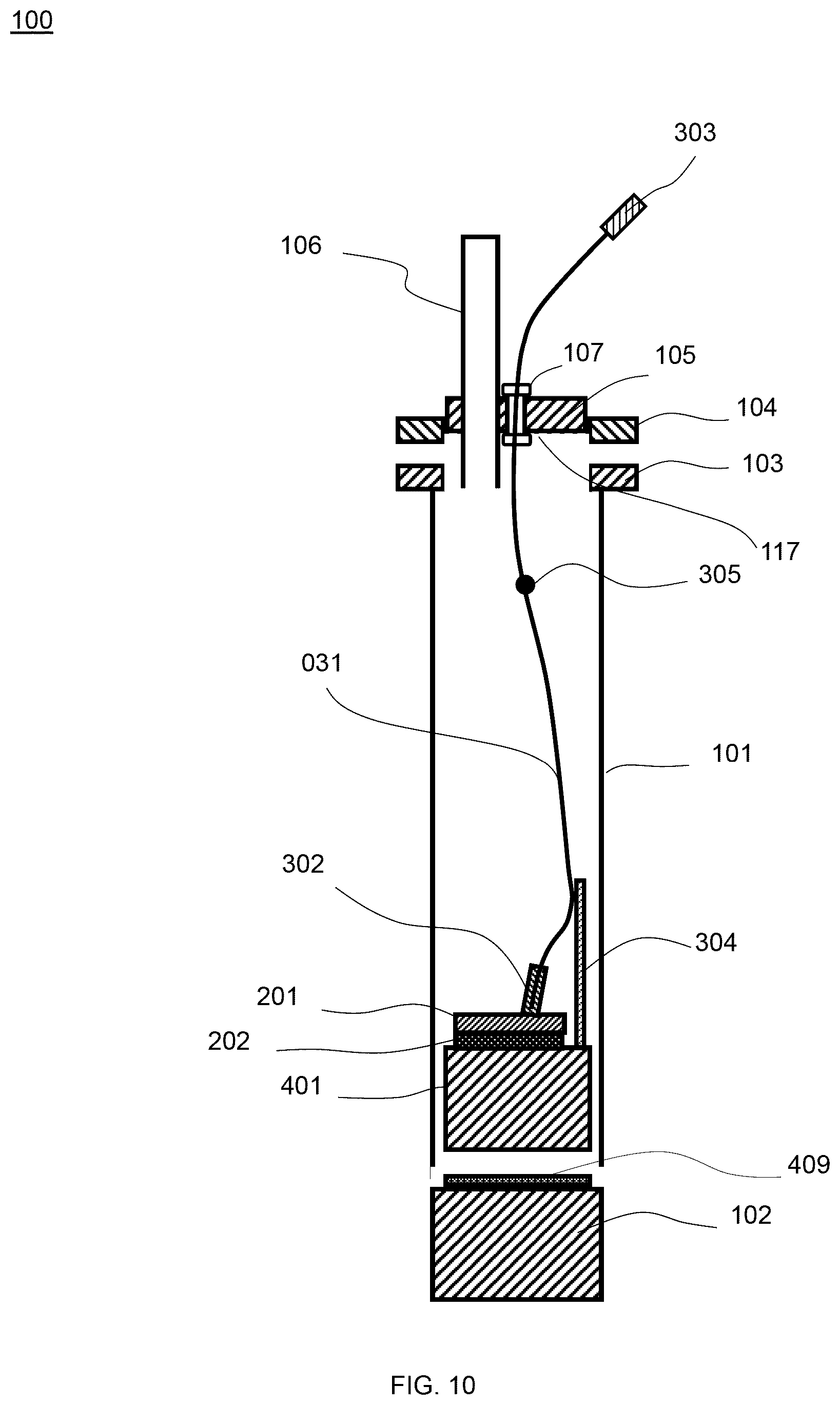 Patent US12590842 Figure 10 – Photonic thermometer module assembly and performing photonic thermometry