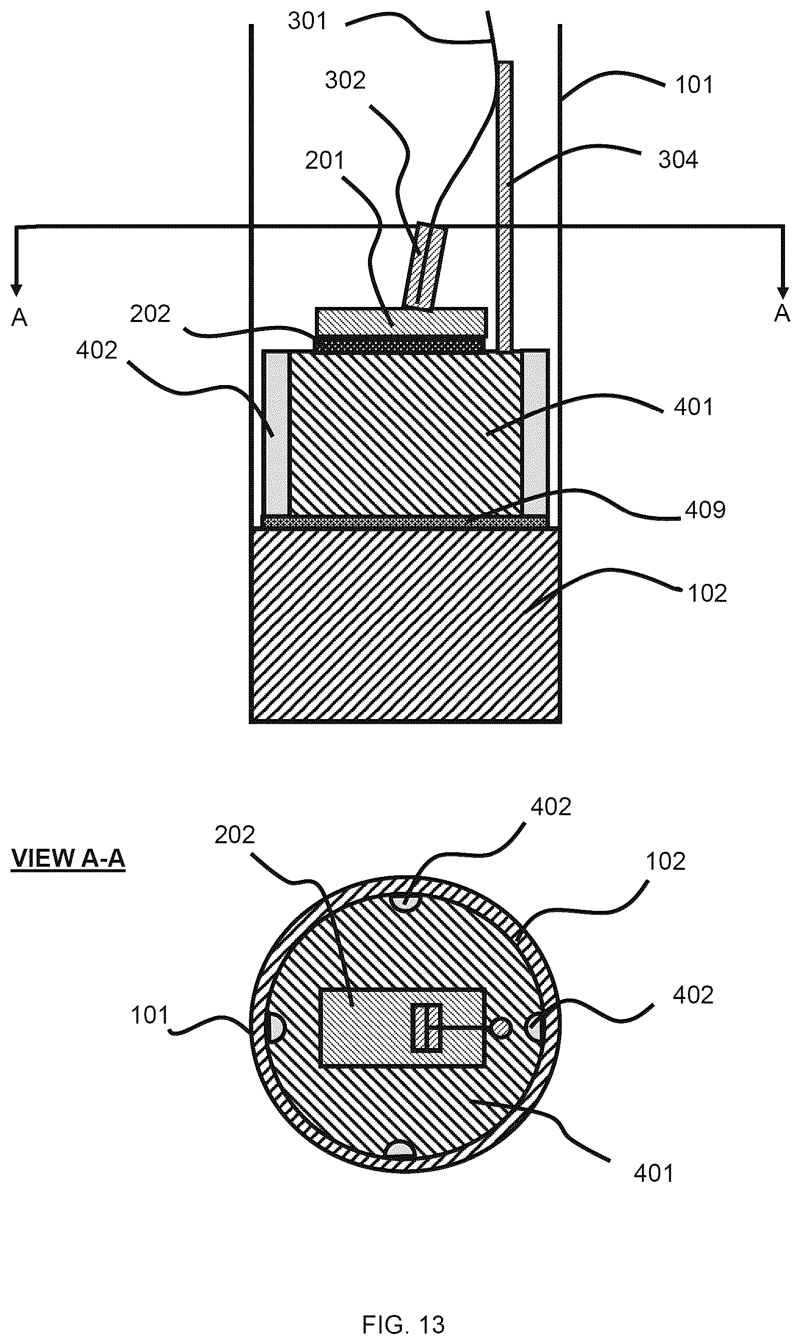 Patent US12590842 Figure 13 – Photonic thermometer module assembly and performing photonic thermometry