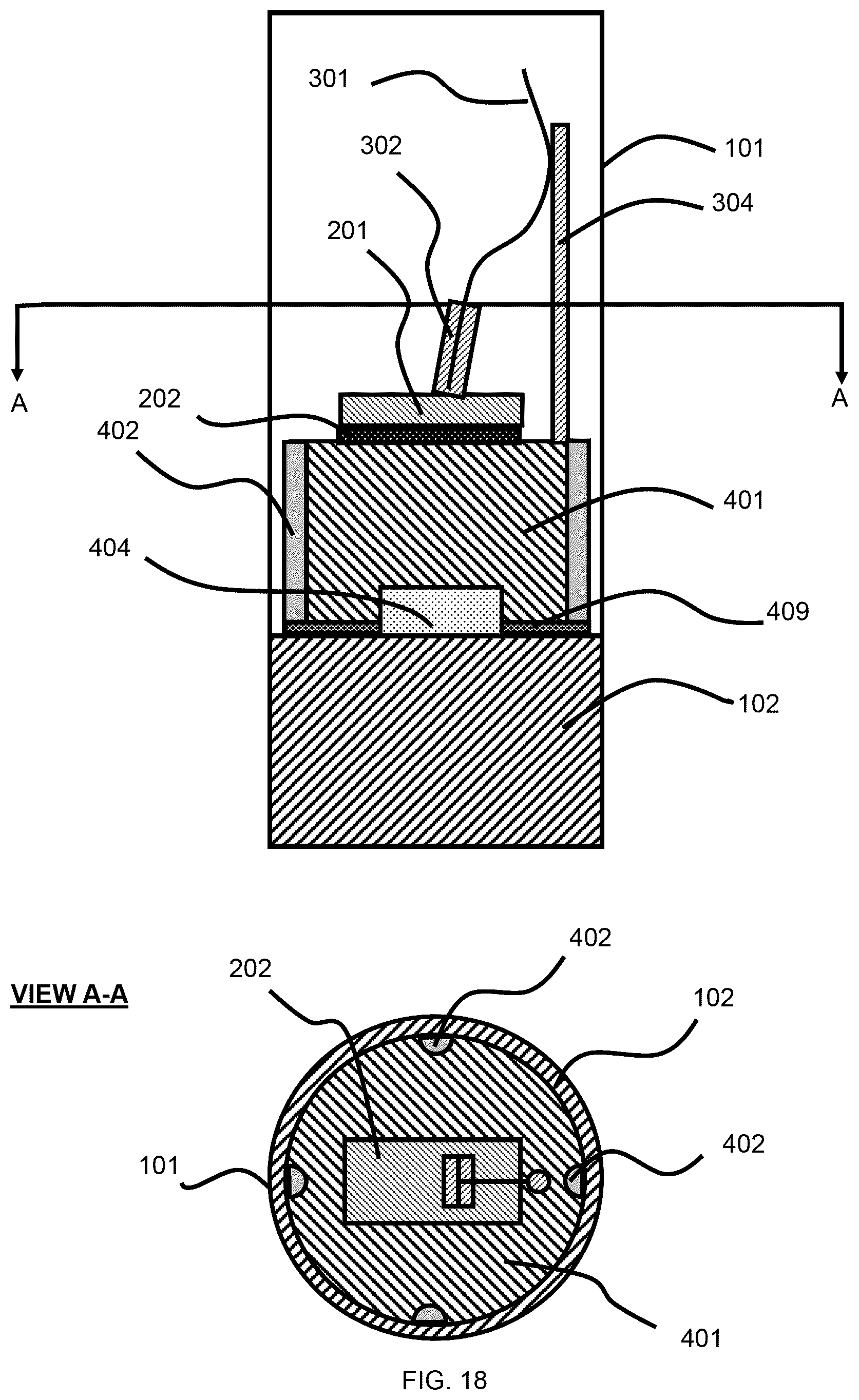 Patent US12590842 Figure 18 – Photonic thermometer module assembly and performing photonic thermometry