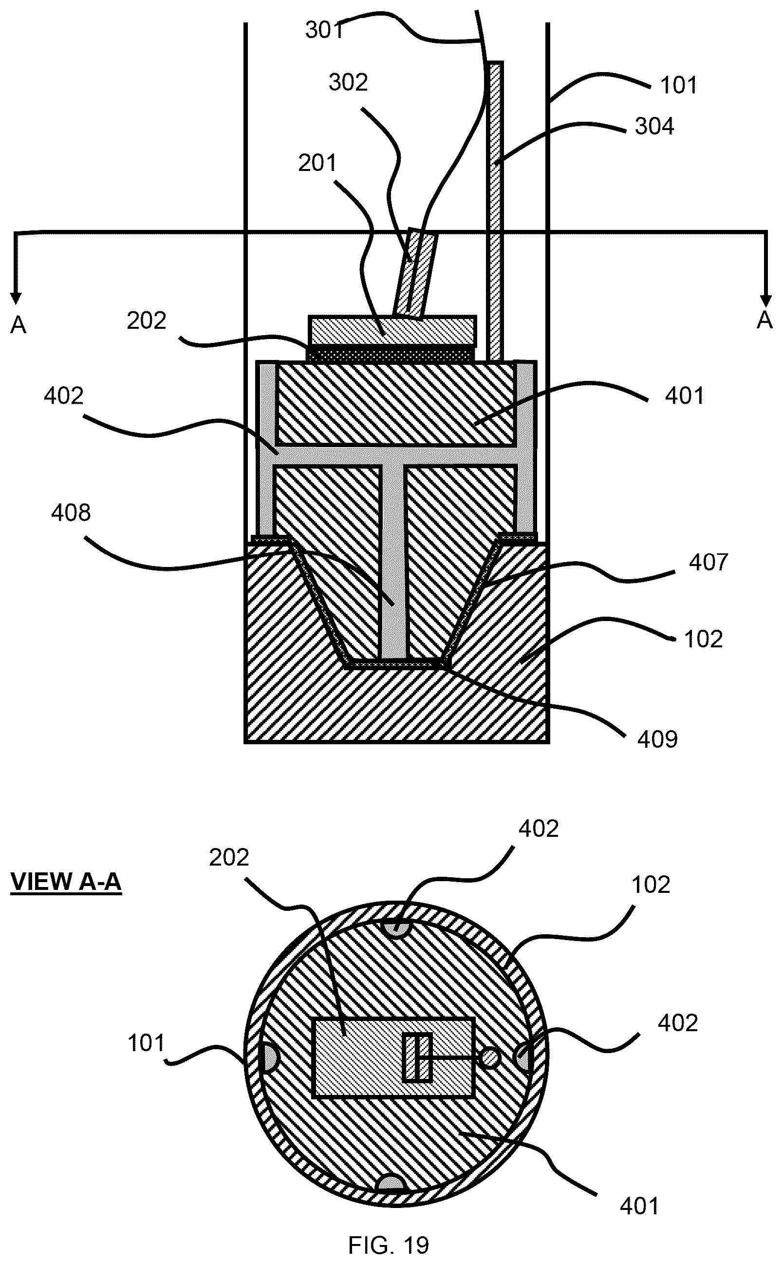Patent US12590842 Figure 19 – Photonic thermometer module assembly and performing photonic thermometry