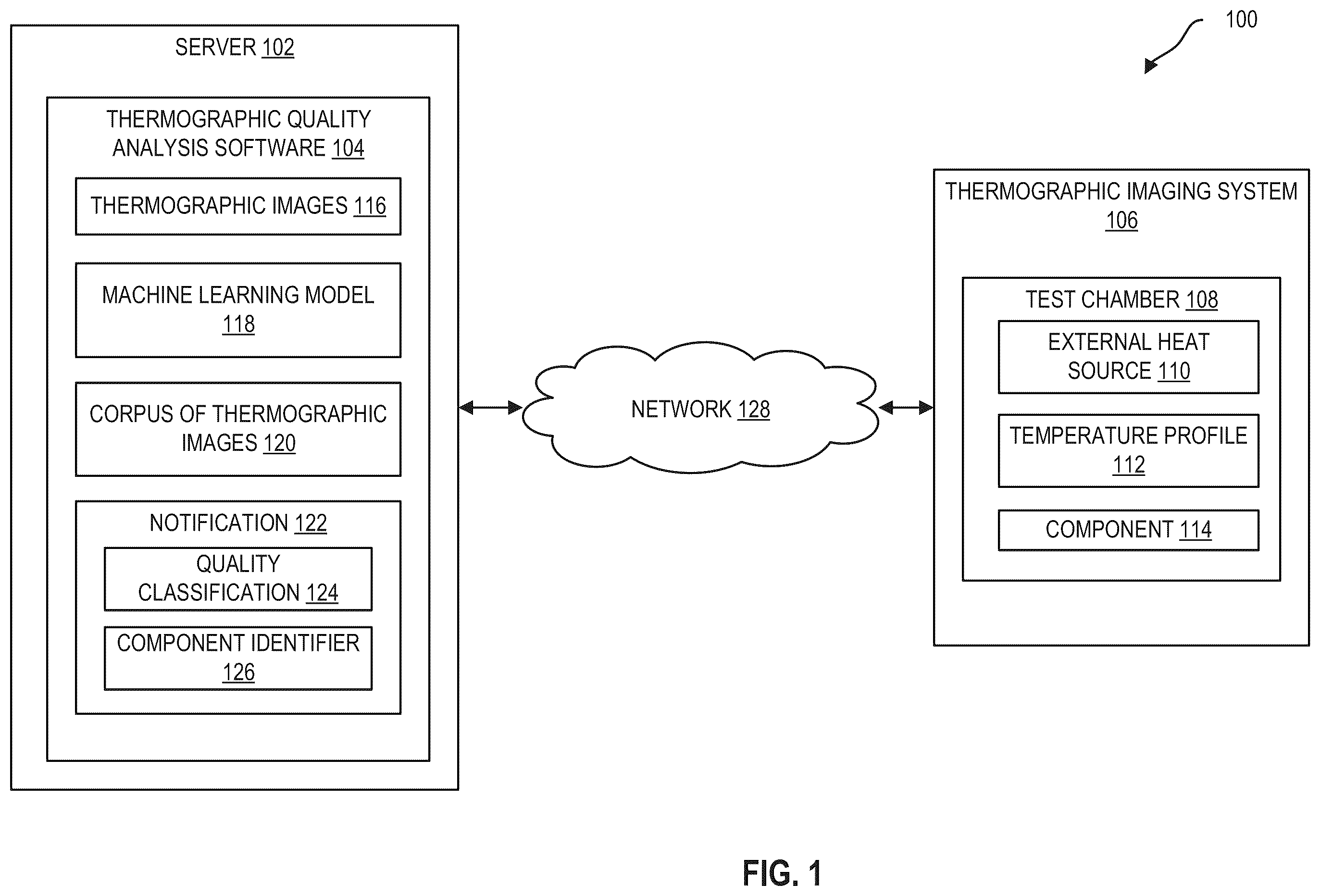 Patent US12590844 Figure 1 – Thermographic imaging for quality analysis