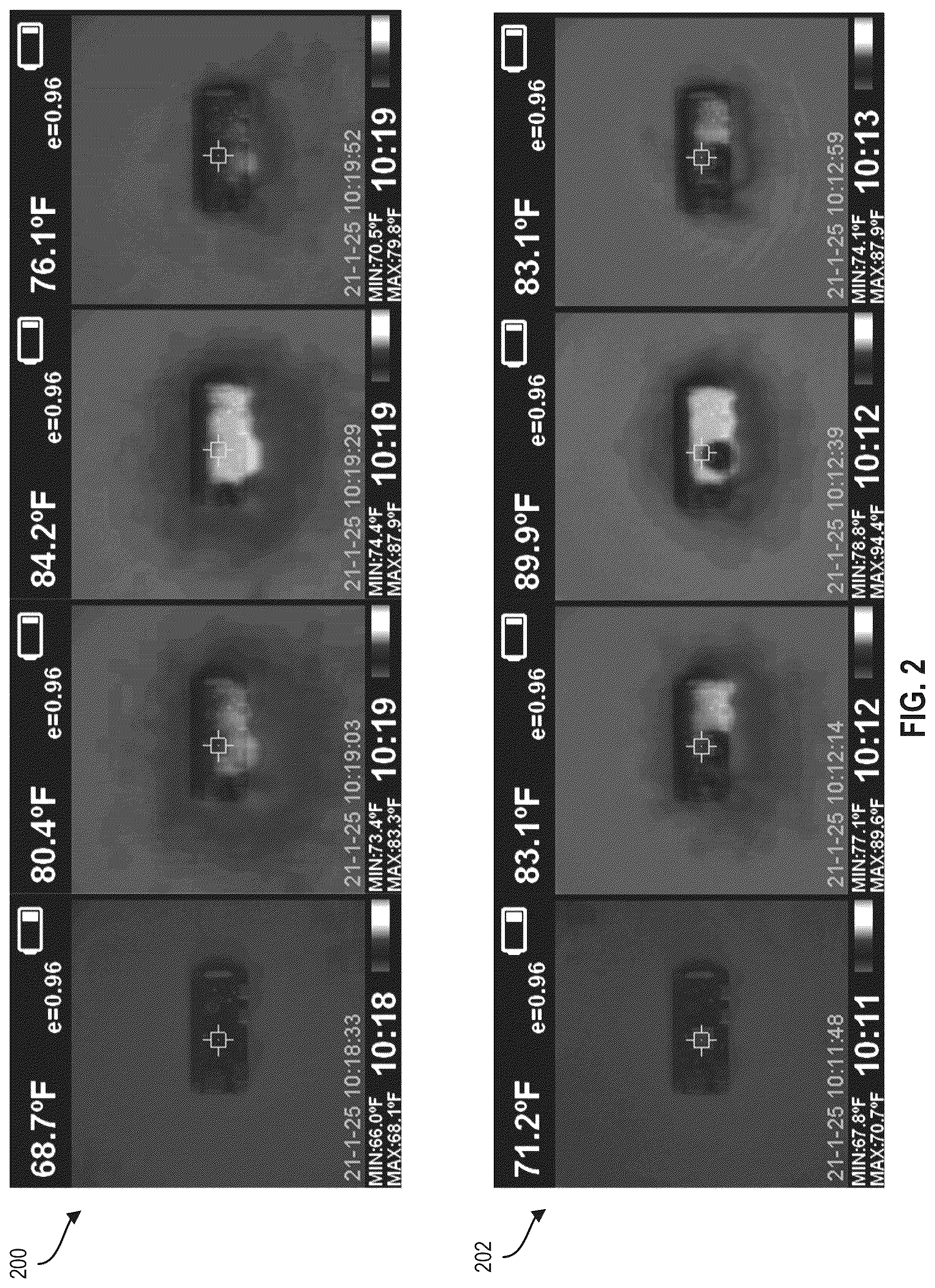 Patent US12590844 Figure 2 – Thermographic imaging for quality analysis