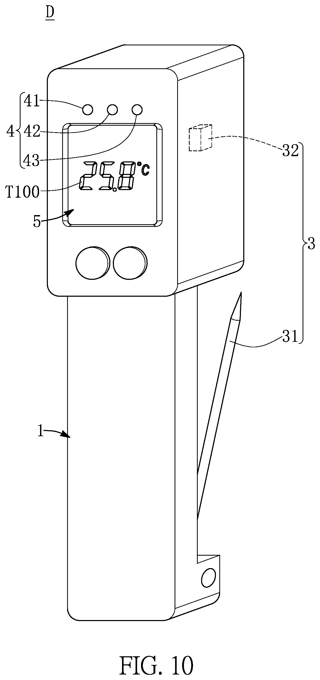 Patent US12590846 Figure 8 – Food temperature measuring device