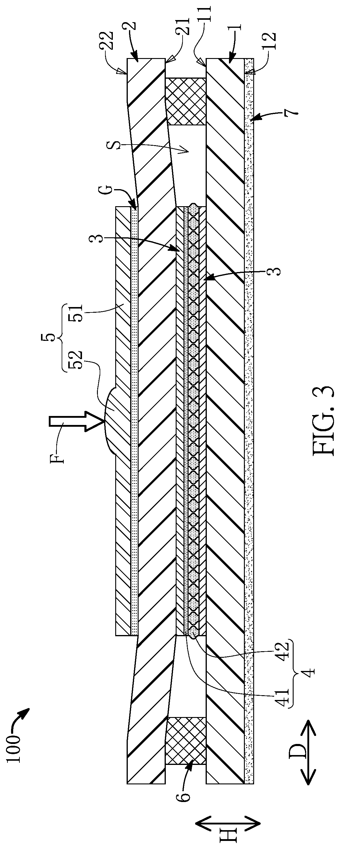 Patent US12590851 Figure 3 – Force sensor