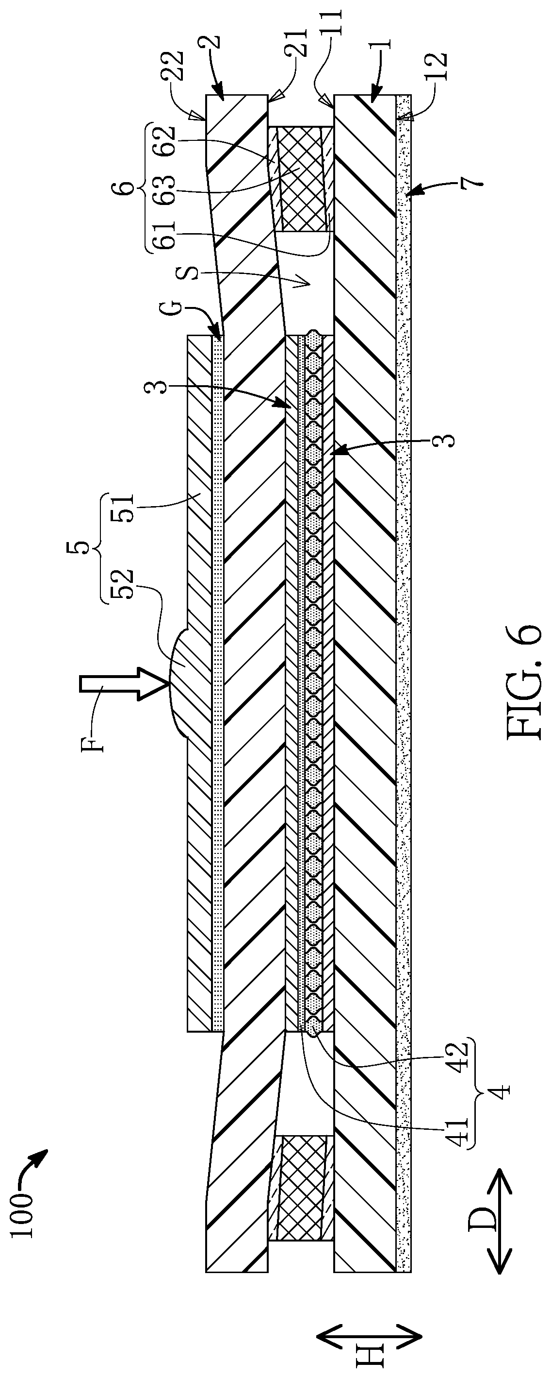 Patent US12590851 Figure 6 – Force sensor