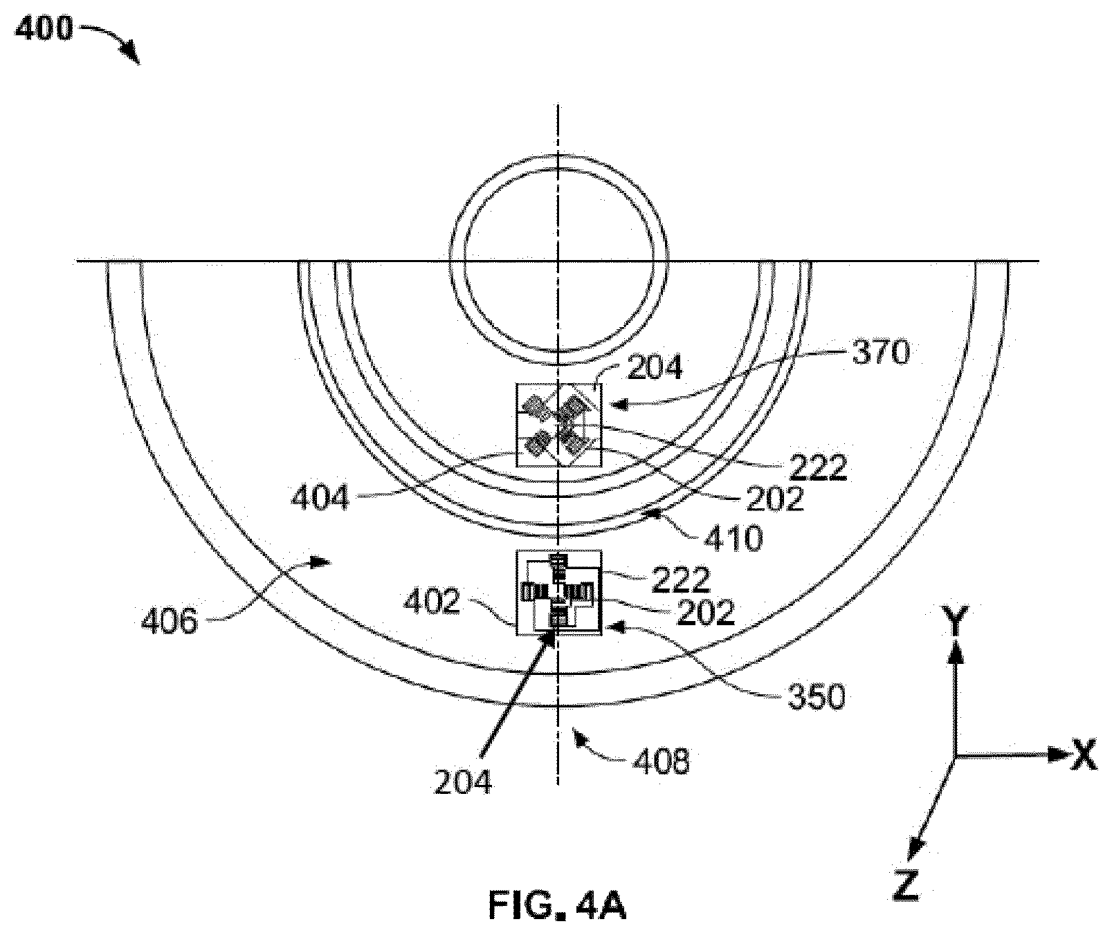 Patent US12590854 Figure 7 – Resonator device for measuring stress including at least two resonators each having a transducer between reflecting structures with a shared cavity