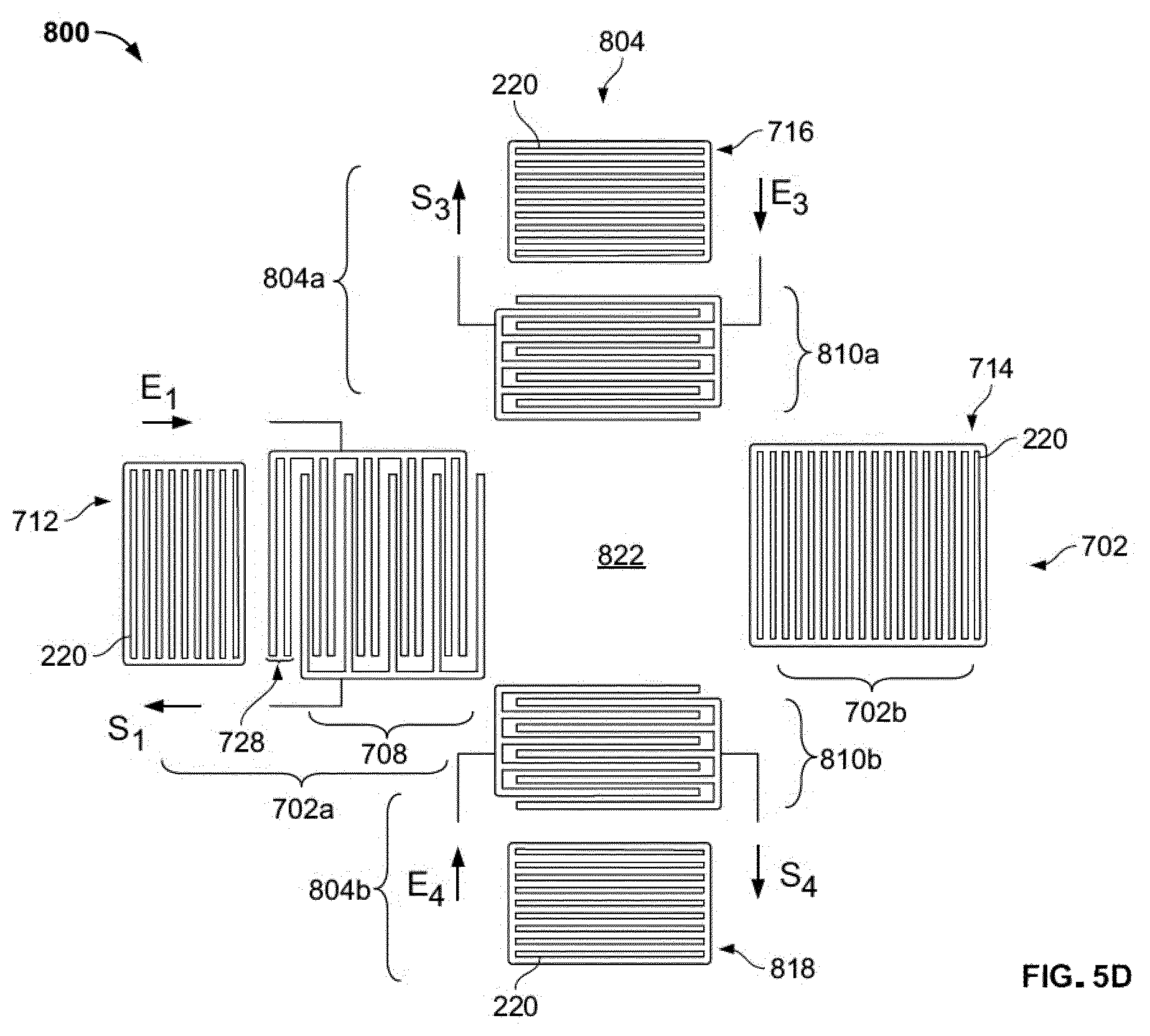 Patent US12590854 Figure 12 – Resonator device for measuring stress including at least two resonators each having a transducer between reflecting structures with a shared cavity