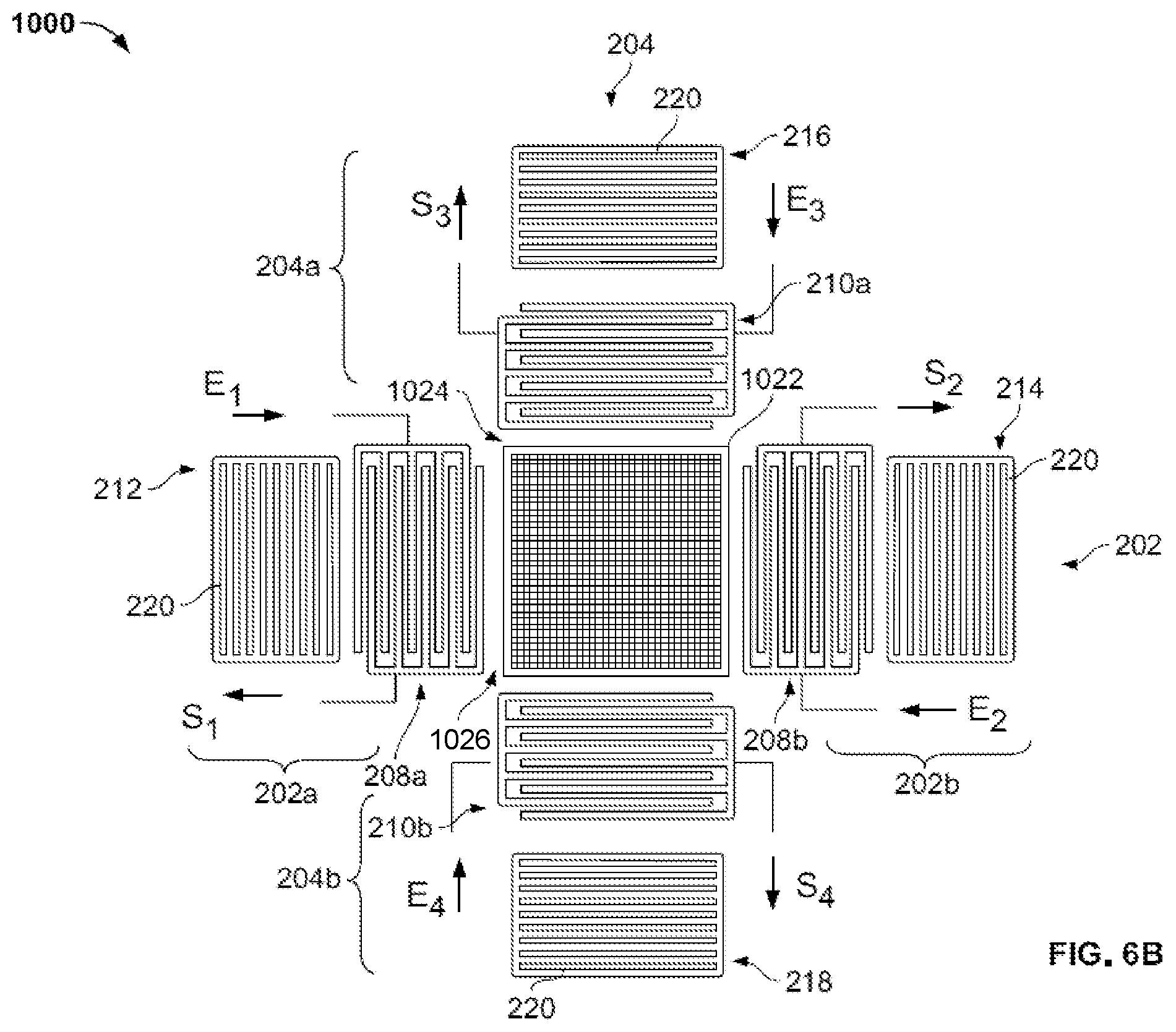 Patent US12590854 Figure 14 – Resonator device for measuring stress including at least two resonators each having a transducer between reflecting structures with a shared cavity