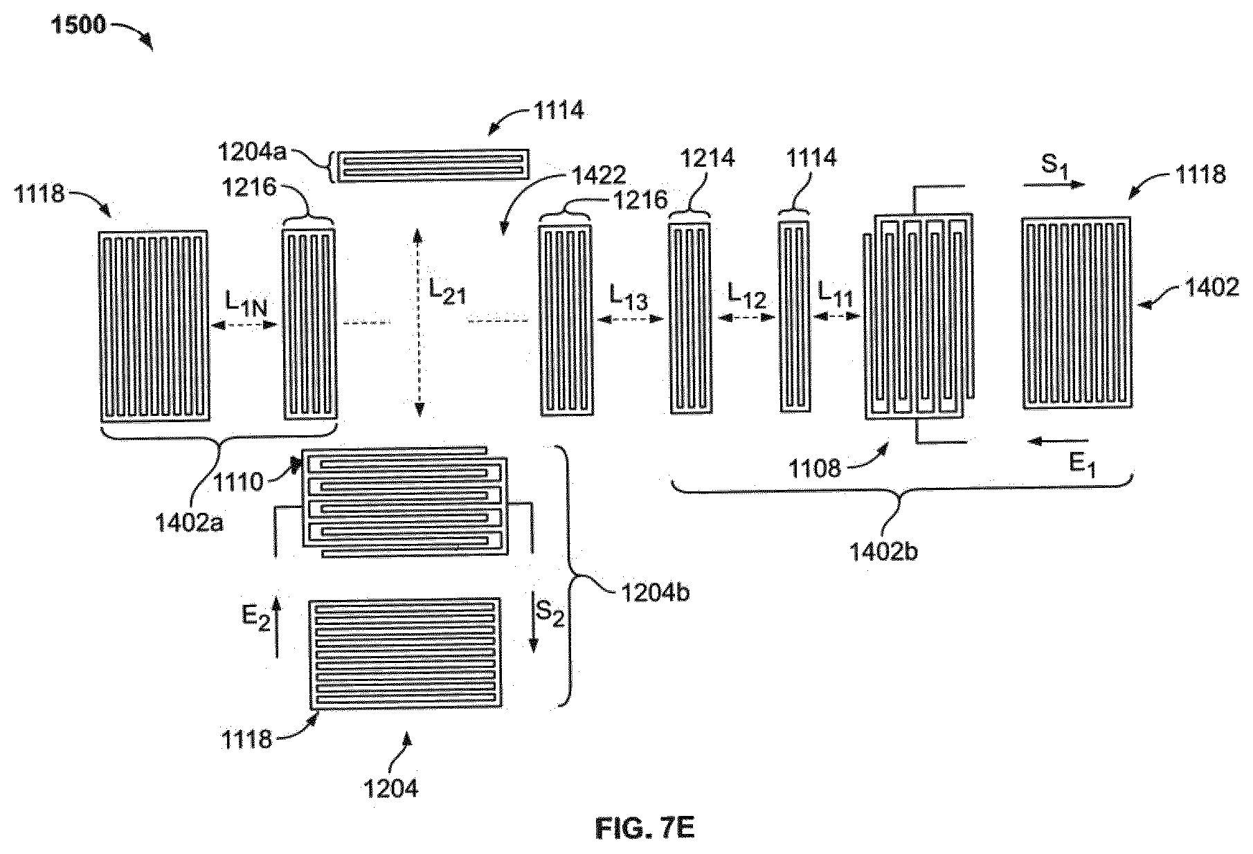 Patent US12590854 Figure 19 – Resonator device for measuring stress including at least two resonators each having a transducer between reflecting structures with a shared cavity