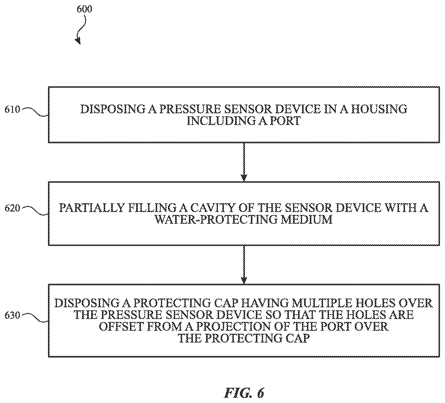 Patent US12590858 Figure 4 – Protective cap for pressure sensors