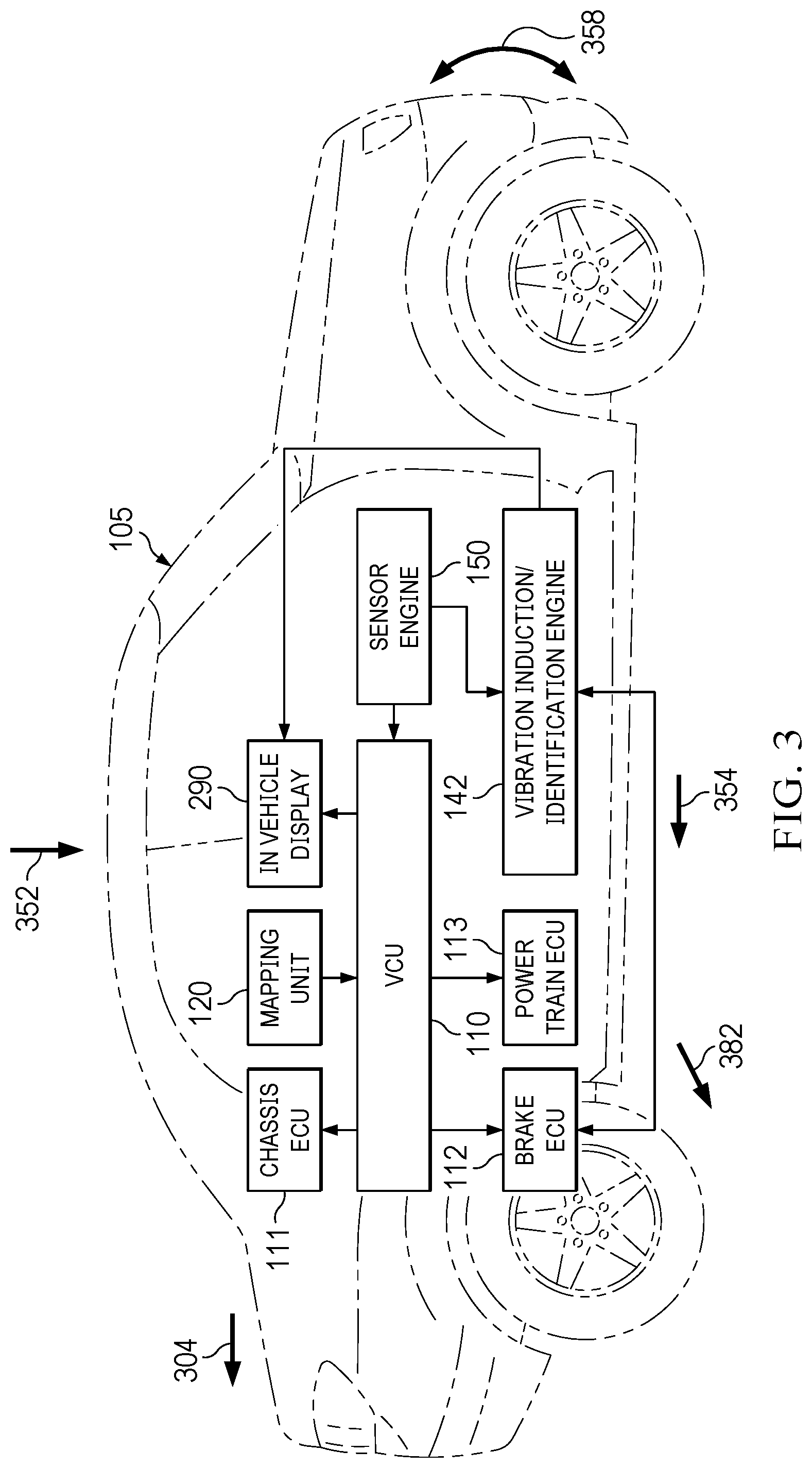 Patent US12590862 Figure 3 – Devices, systems, and methods for inducing automotive body vibration