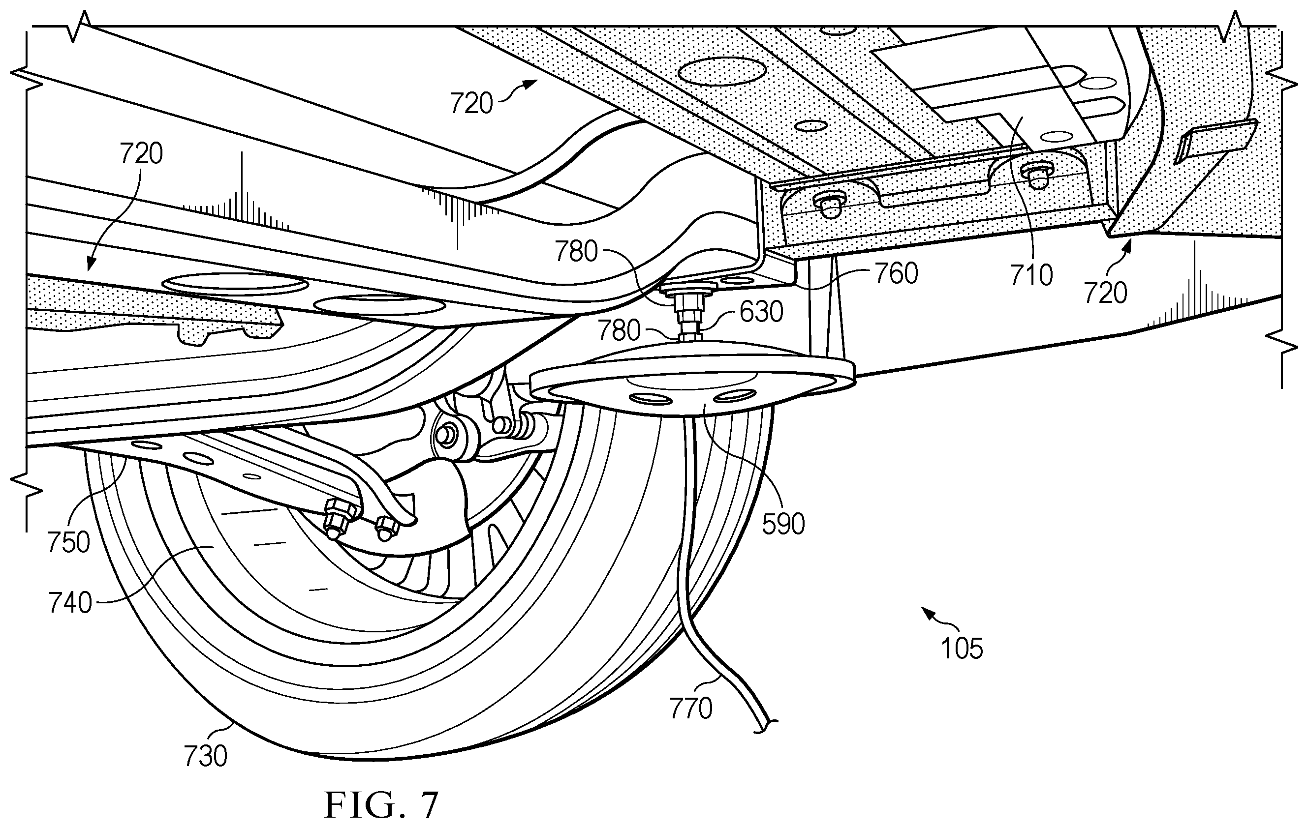 Patent US12590862 Figure 7 – Devices, systems, and methods for inducing automotive body vibration