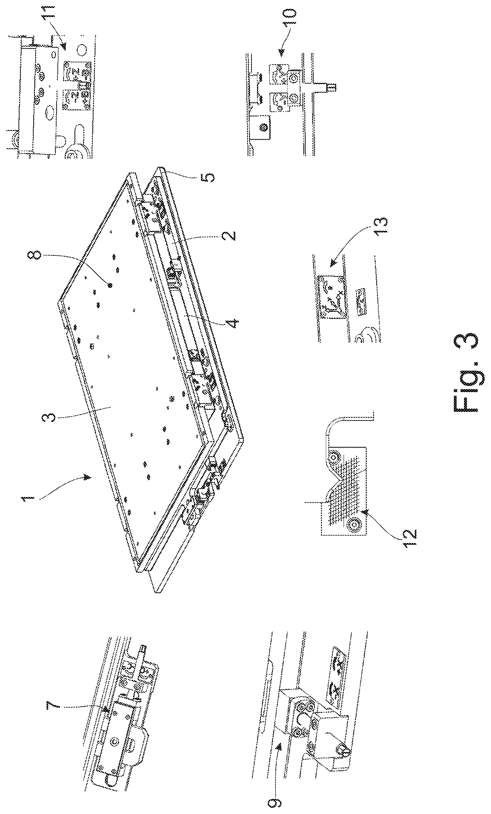 Patent US12590868 Figure 3 – Adjustable test object holder for a drive train, test bench, and drive train test bench