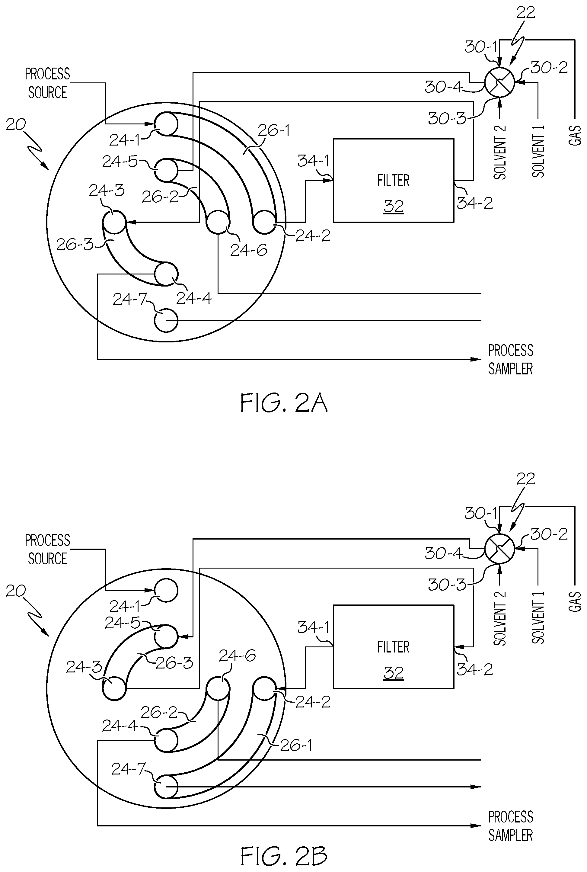 Patent US12590870 Figure 2 – Fluidic network for aseptic sampling