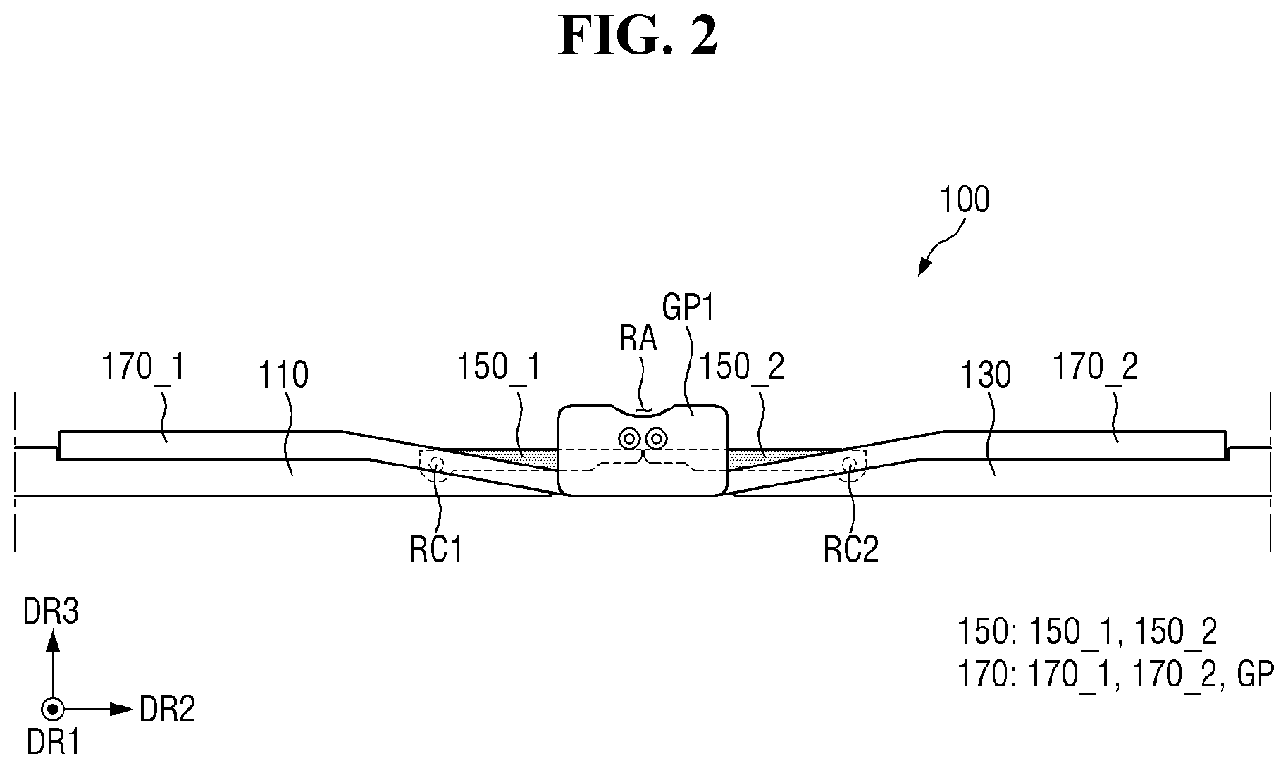 Patent US12590872 Figure 2 – Jig for testing flexible panel and display device including the same