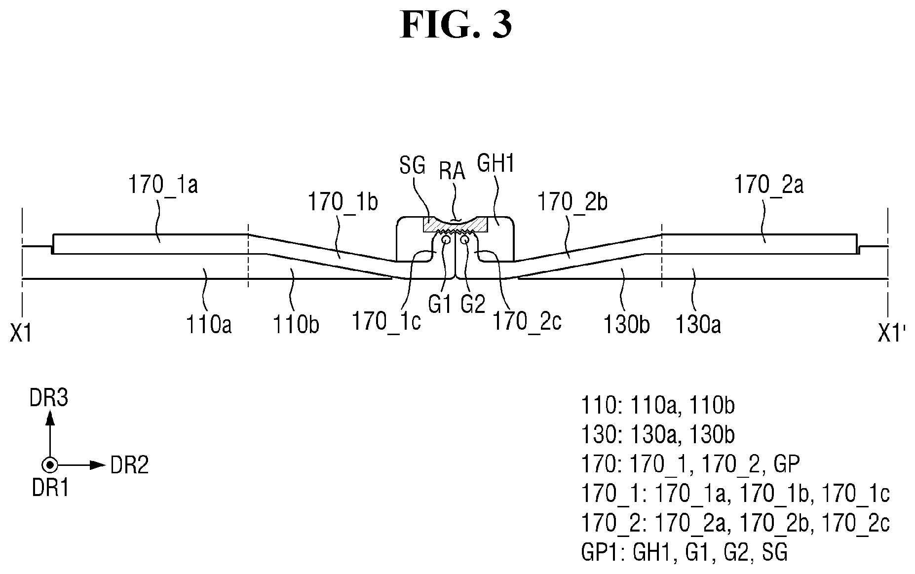 Patent US12590872 Figure 3 – Jig for testing flexible panel and display device including the same