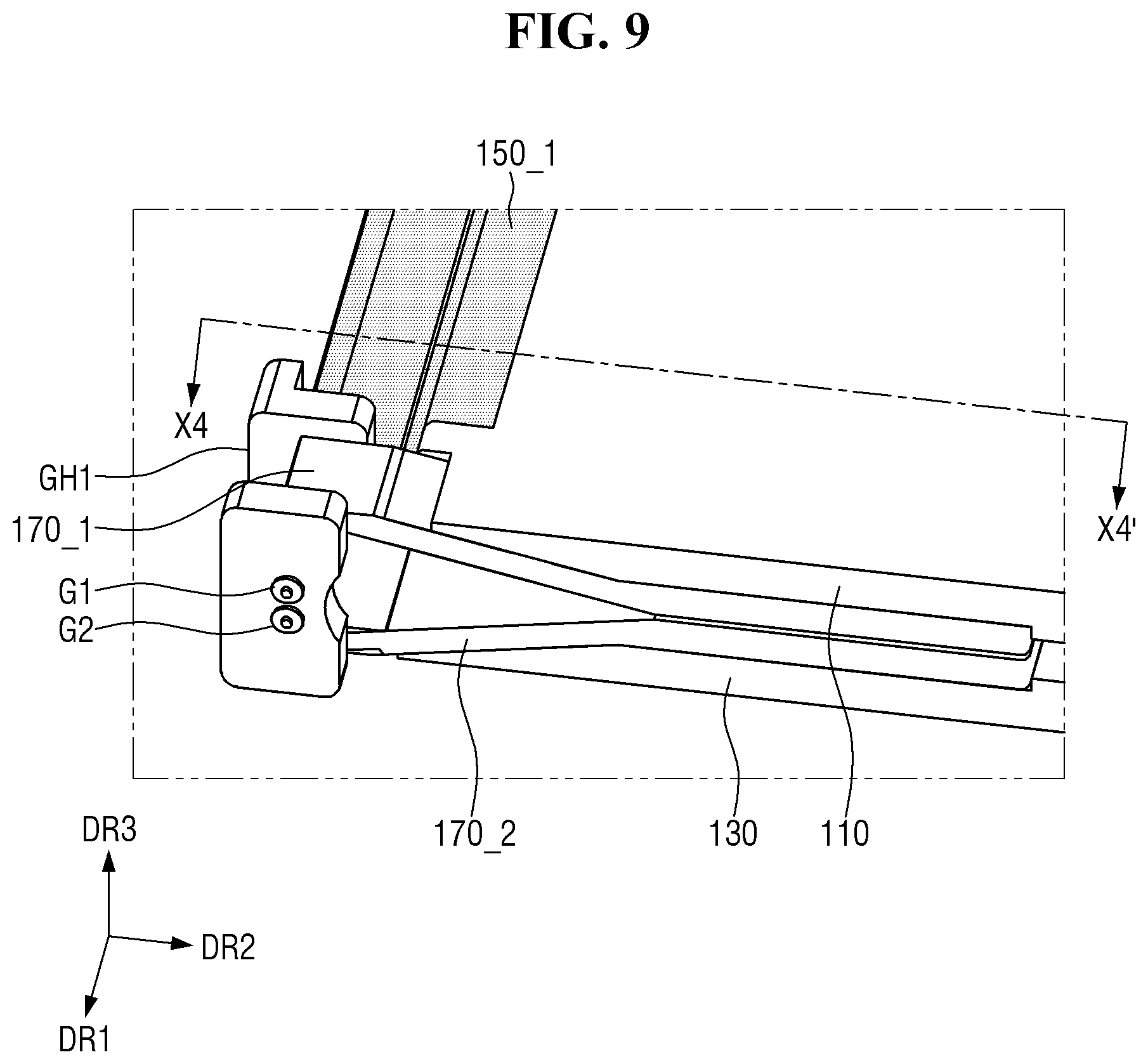 Patent US12590872 Figure 9 – Jig for testing flexible panel and display device including the same