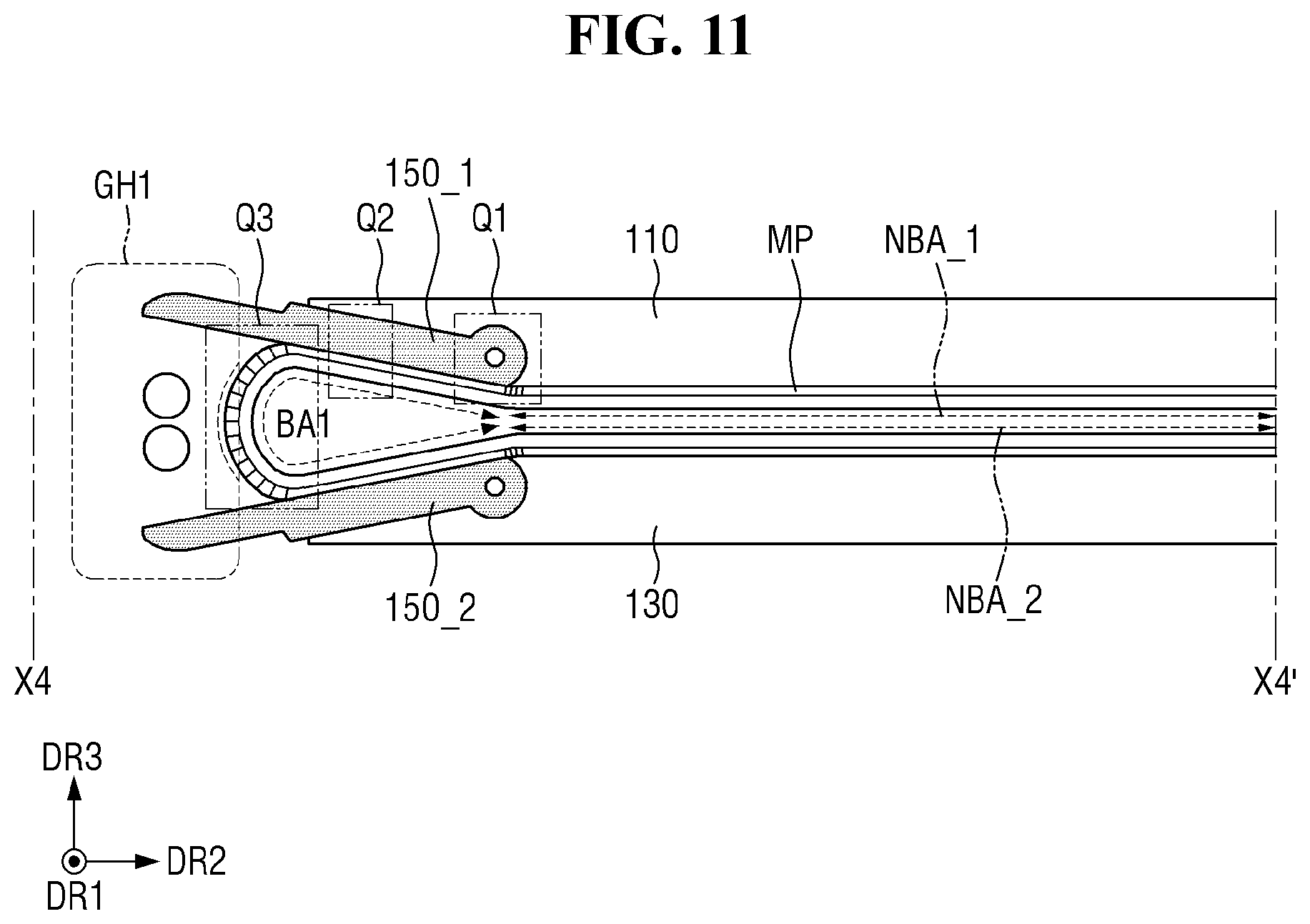 Patent US12590872 Figure 11 – Jig for testing flexible panel and display device including the same