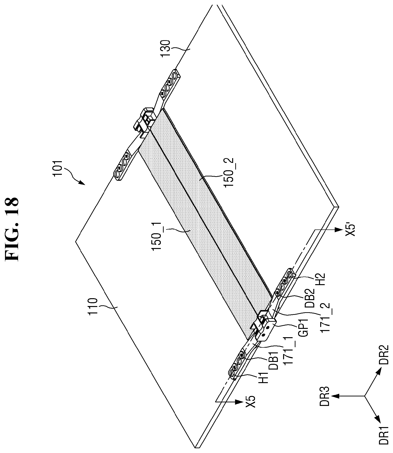 Patent US12590872 Figure 18 – Jig for testing flexible panel and display device including the same