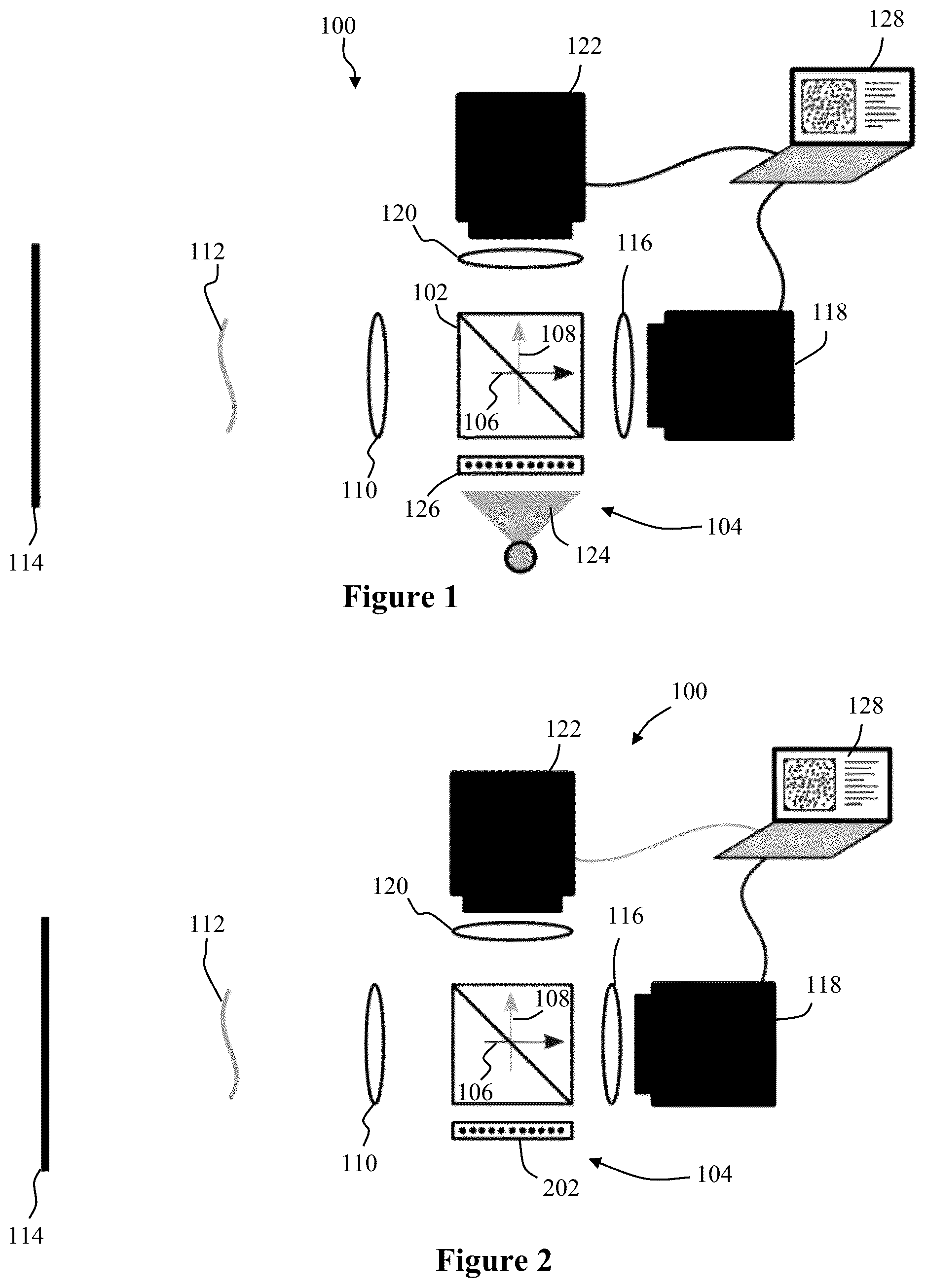 Patent US12590891 Figure 1 – Real-time, reference-free background oriented schlieren imaging system