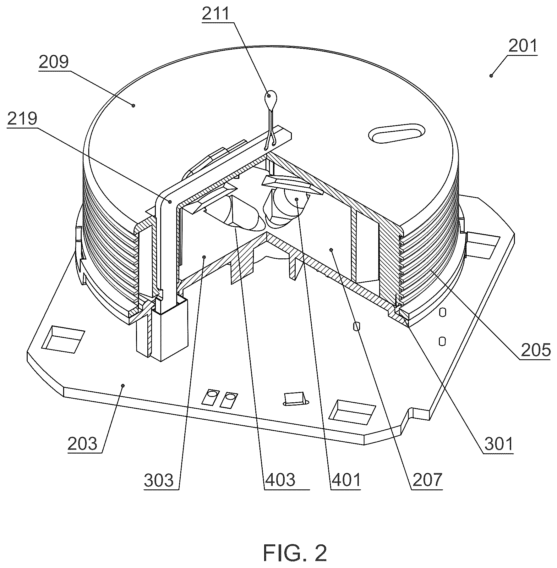 Patent US12590893 Figure 2 – Forward and back scattering smoke detector and method of use
