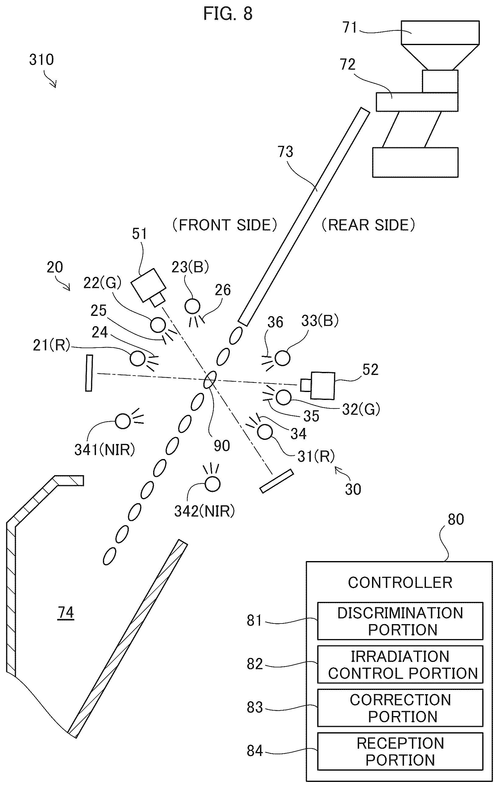 Patent US12590899 Figure 8 – Measuring device and selection device