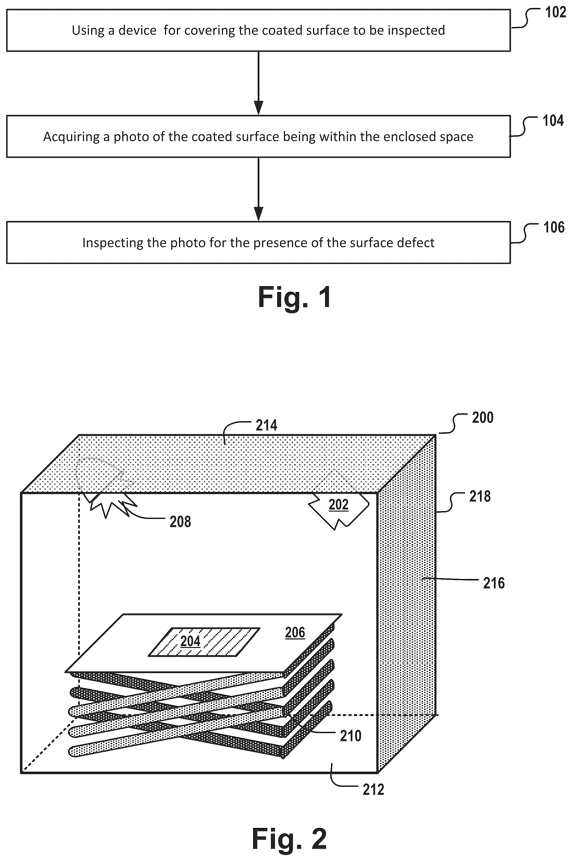 Patent US12590901 Figure 1 – Method for inspecting a coated surface for coating defects