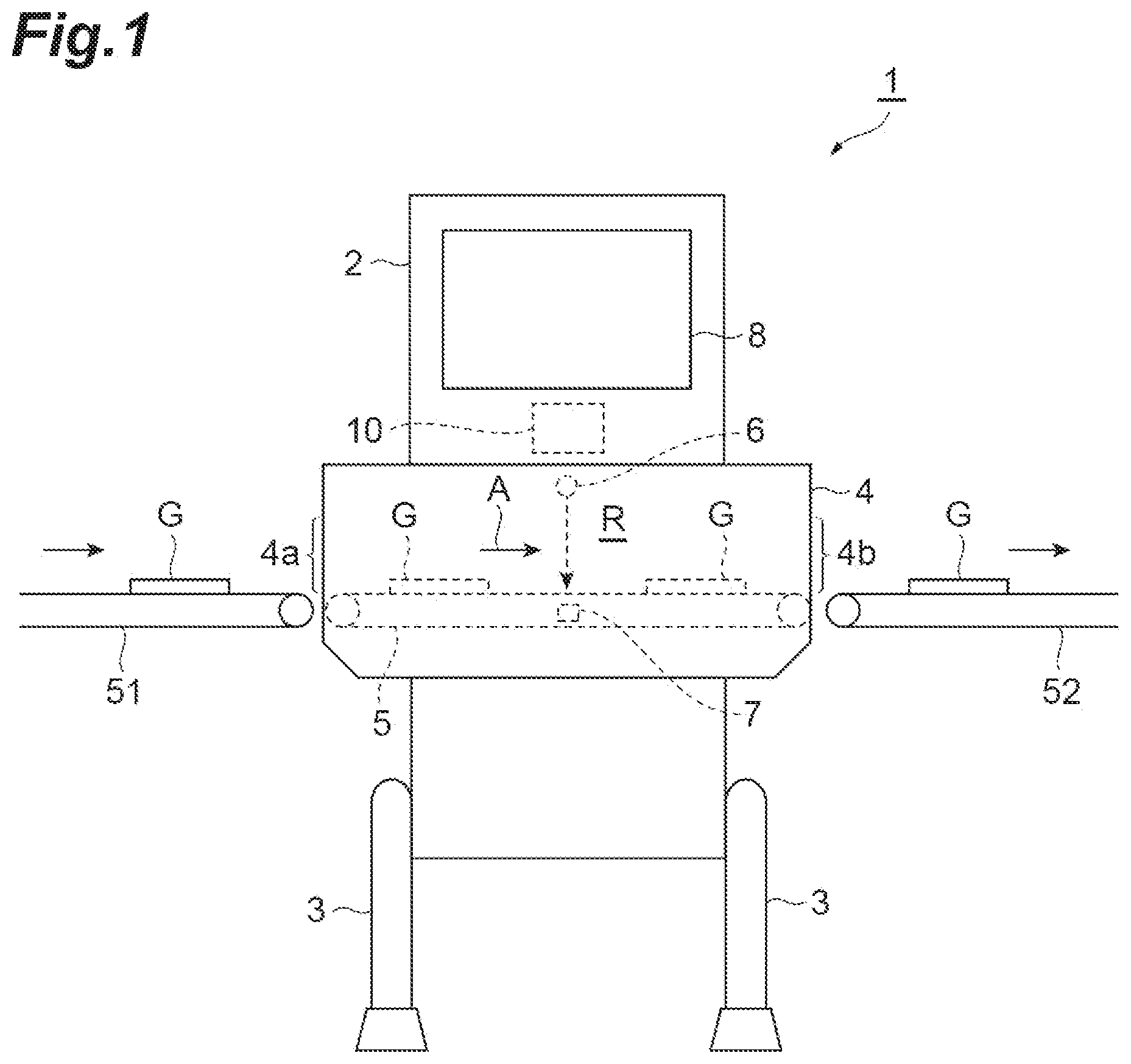 Patent US12590909 Figure 1 – X-ray inspection apparatus and sensitivity correction method for x-ray inspection apparatus