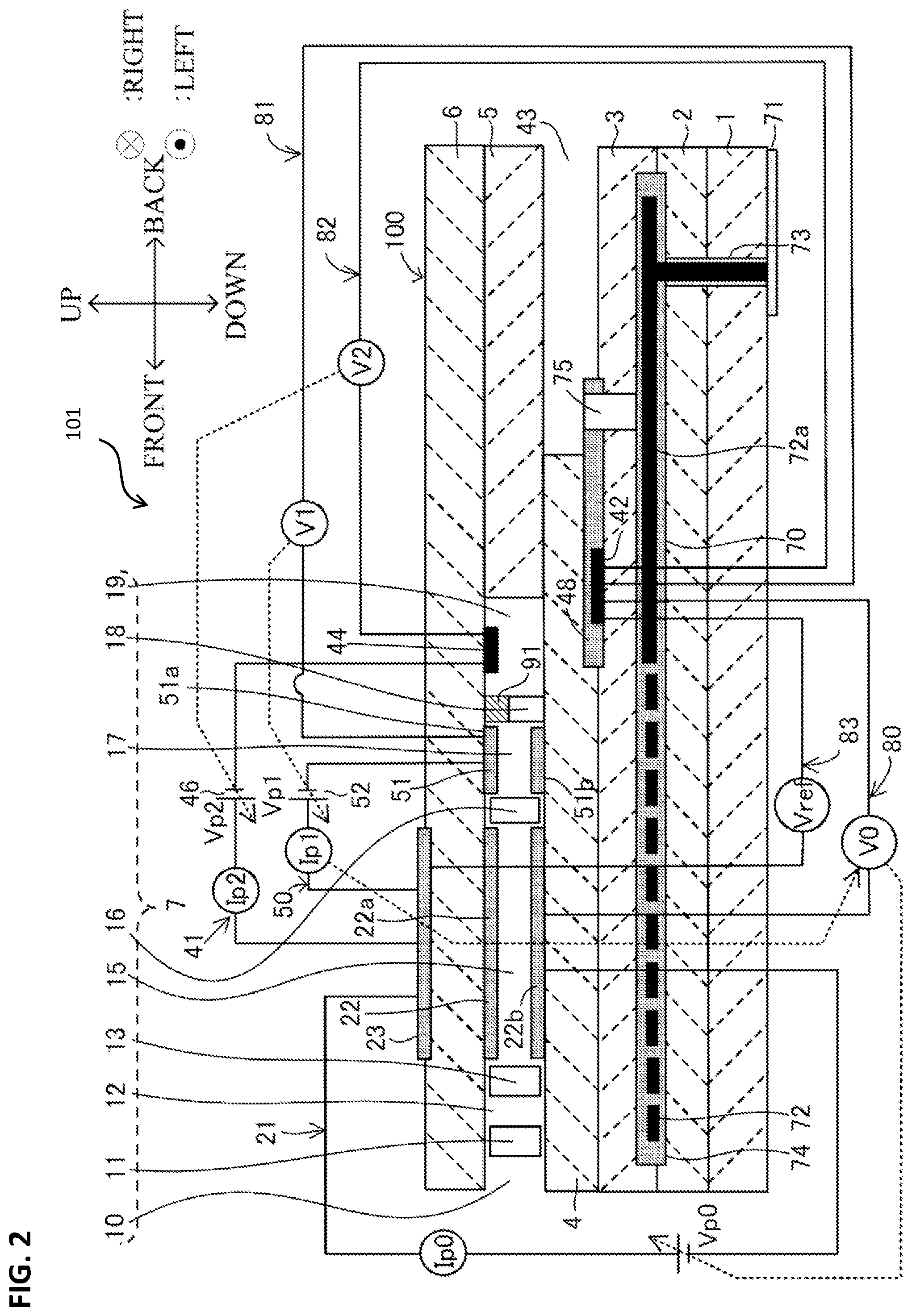 Patent US12590919 Figure 2 – Gas sensor element and gas sensor