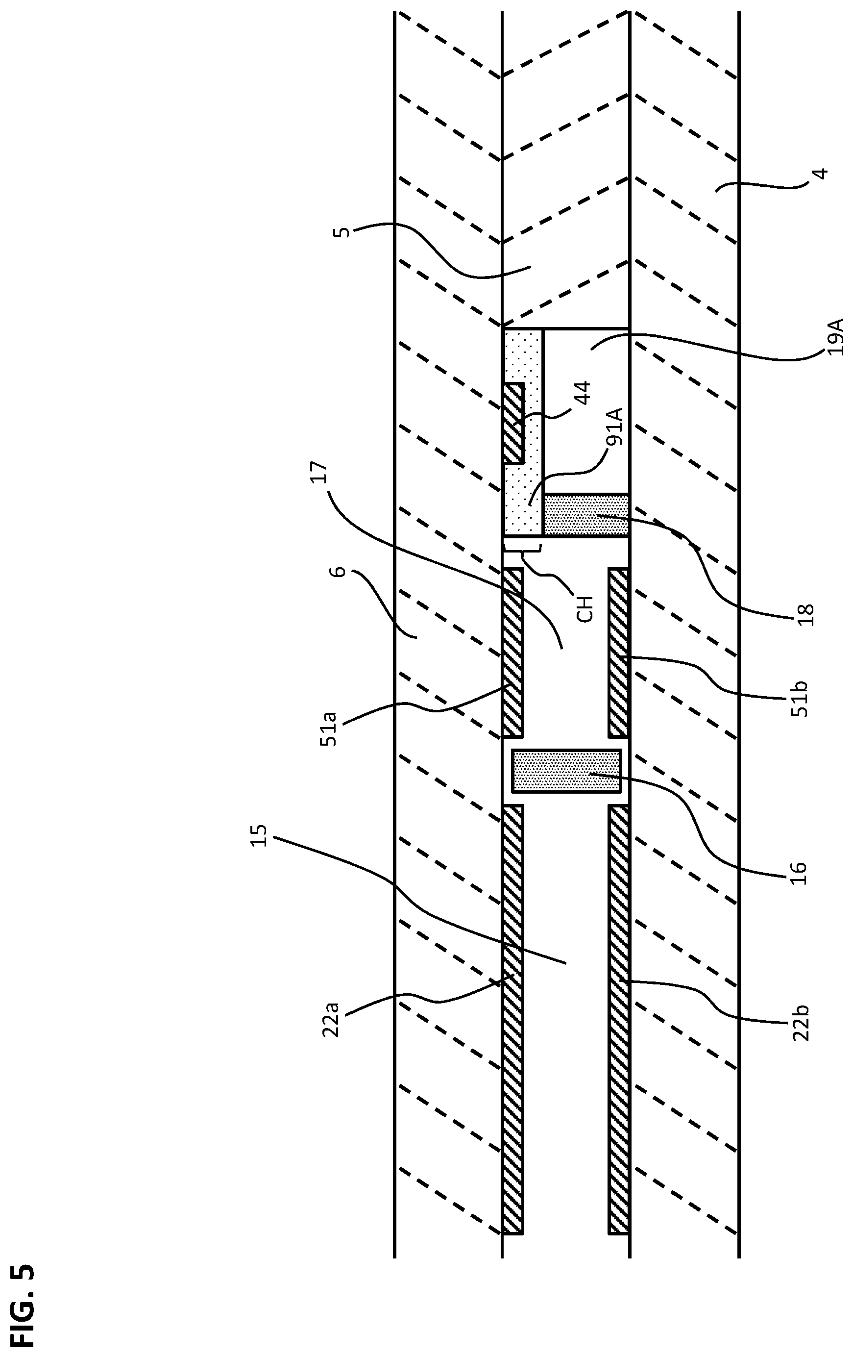 Patent US12590919 Figure 5 – Gas sensor element and gas sensor