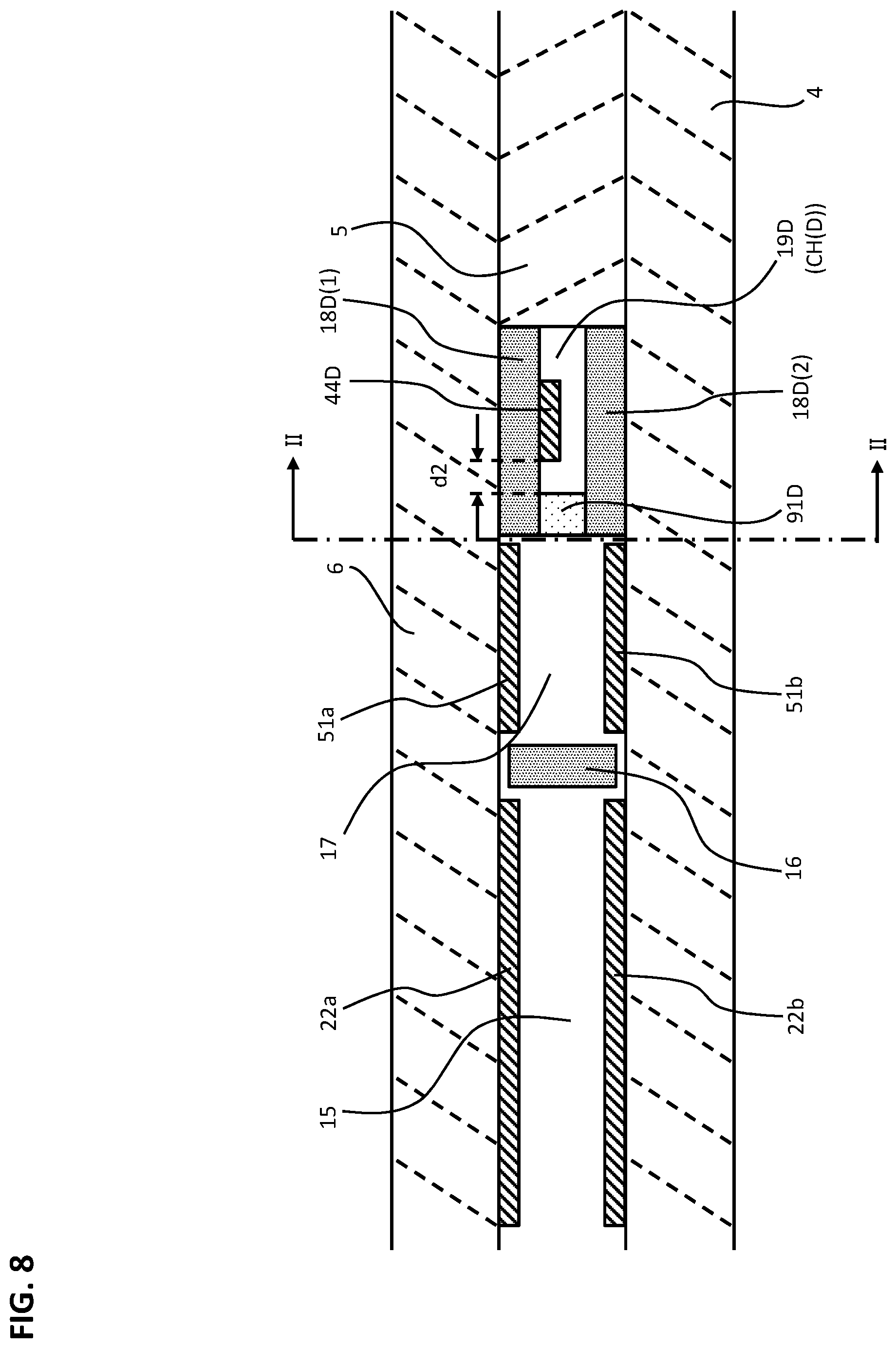 Patent US12590919 Figure 8 – Gas sensor element and gas sensor