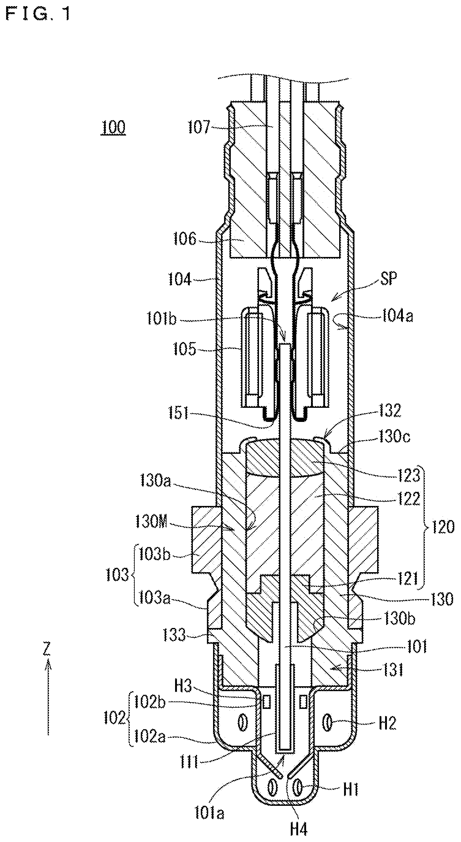 Patent US12590922 Figure 1 – Gas sensor and concentration correction method for use in gas sensor